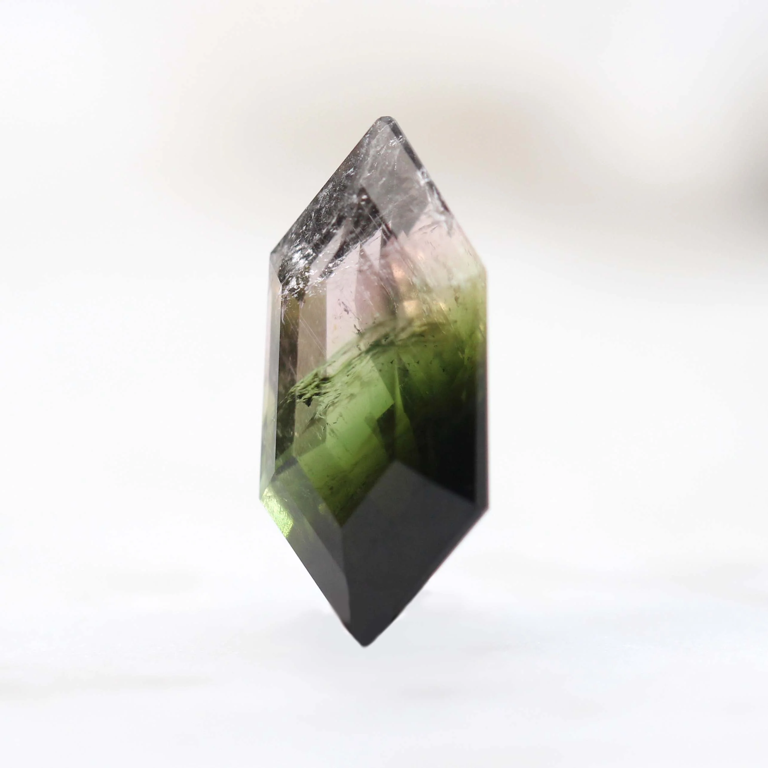 6.27 Carat Bicolor Purple Green Hexagon Tourmaline for Custom Work - Inventory Code THPG627 - Image 4