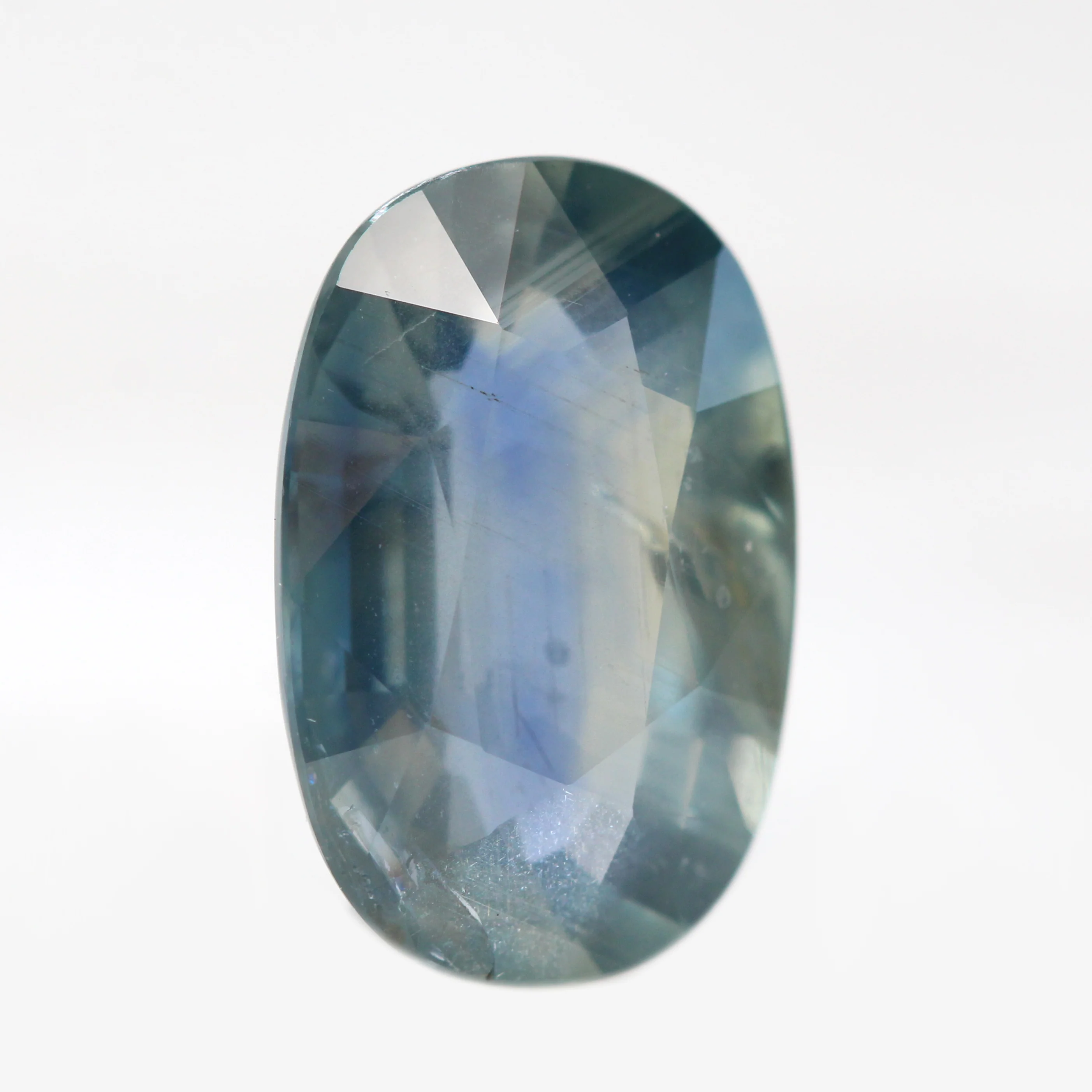 6.63 Carat Elongated Cushion Cut Teal Blue Sapphire for Custom Work - Inventory Code ECTS663 - Image 4