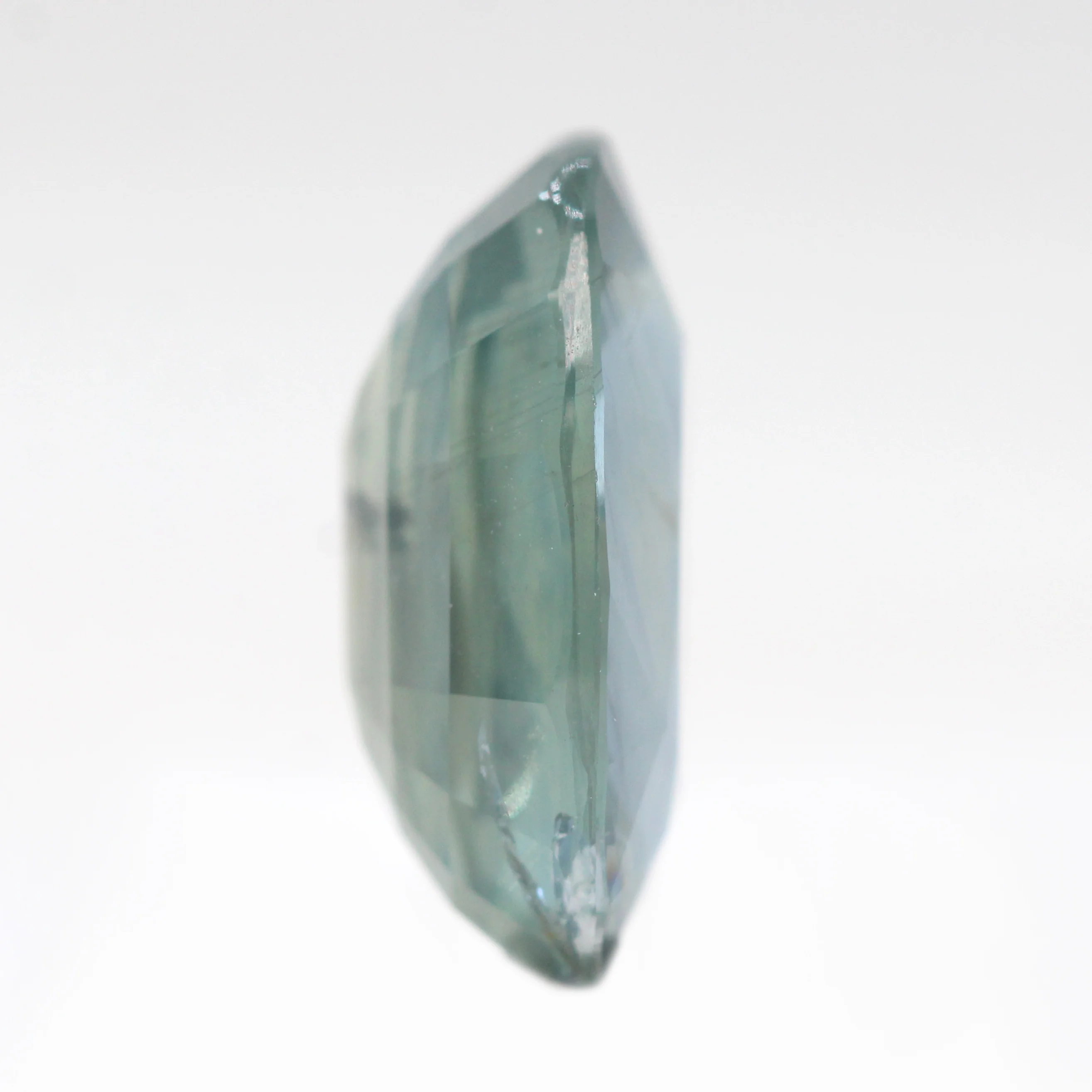 6.63 Carat Elongated Cushion Cut Teal Blue Sapphire for Custom Work - Inventory Code ECTS663 - Image 5