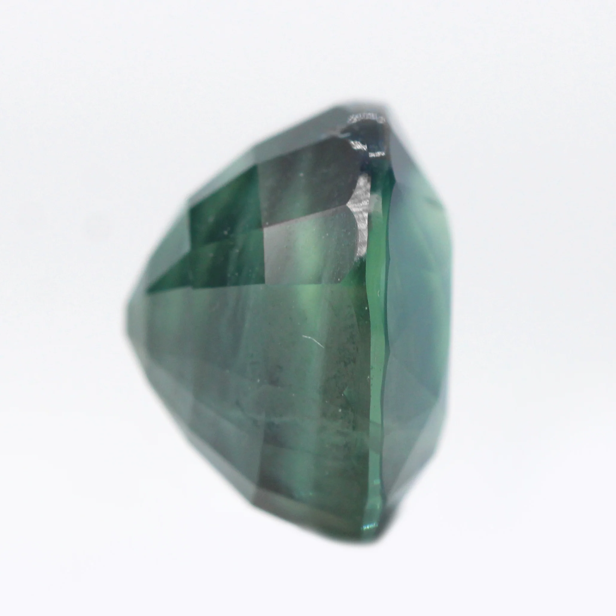 6.70 Carat Dark Teal Oval Sapphire for Custom Work - Inventory Code TOS670 - Image 5