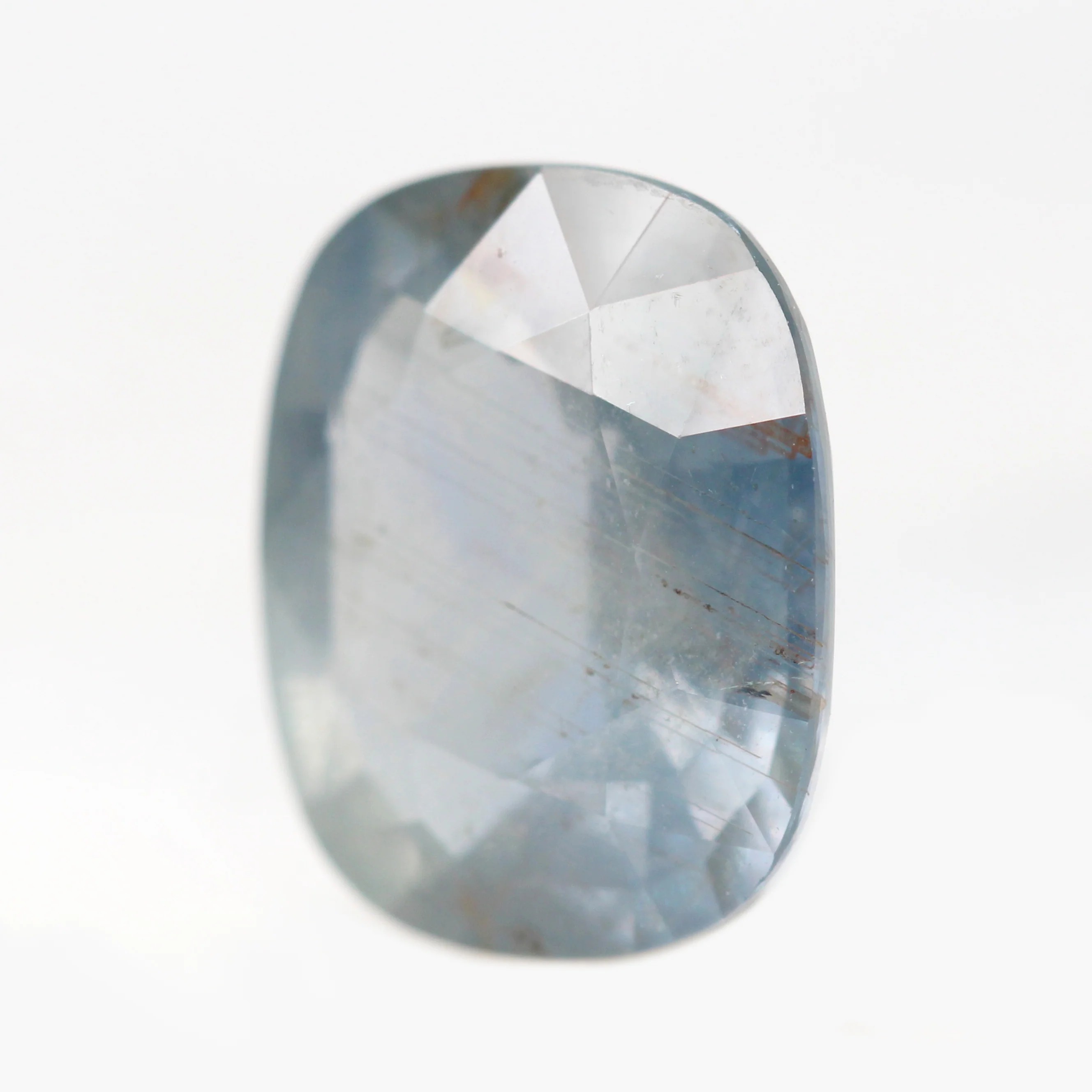 6.97 Carat Blue Gray Cushion Cut Sapphire for Custom Work - Inventory Code BGSC697 - Image 4