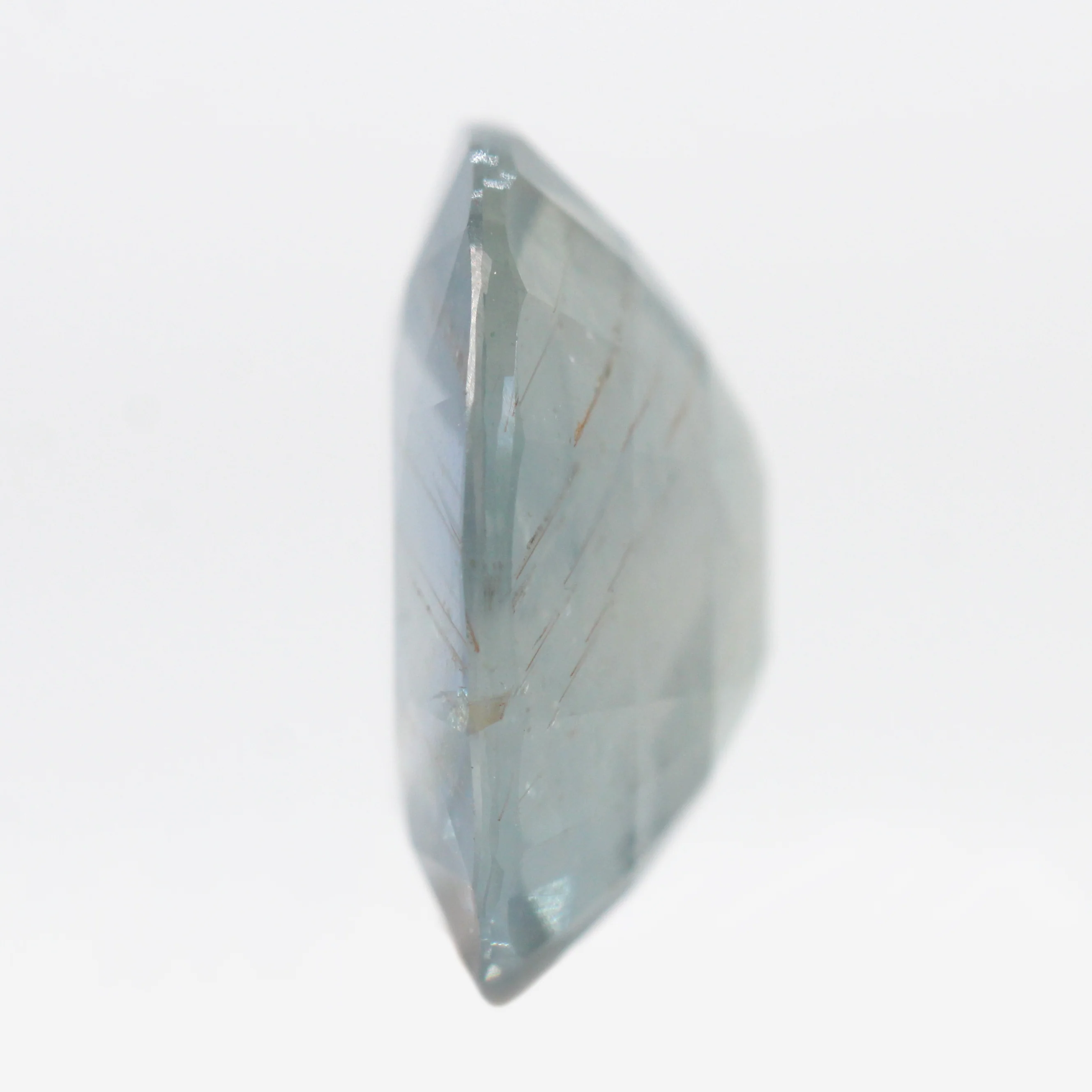 6.97 Carat Blue Gray Cushion Cut Sapphire for Custom Work - Inventory Code BGSC697 - Image 5