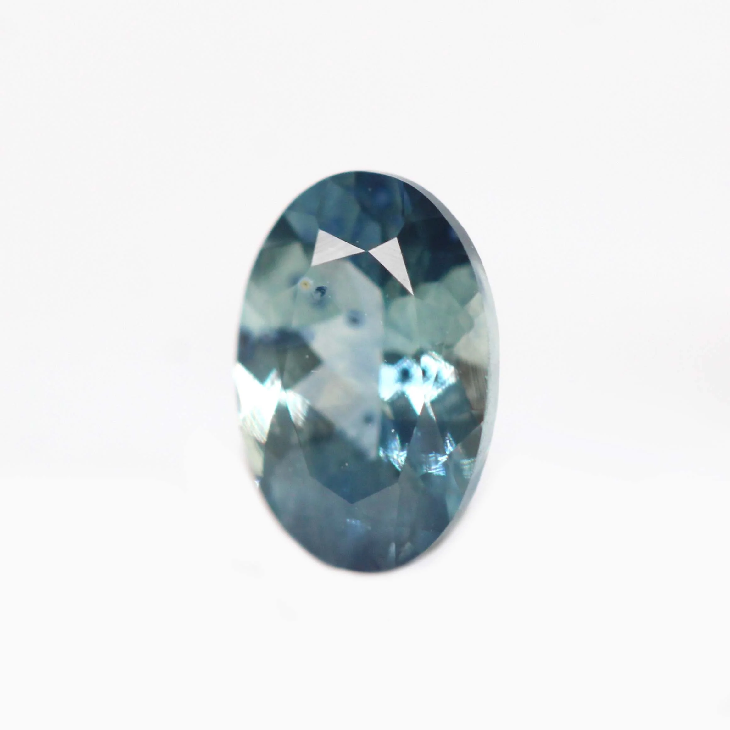 0.50 Carat Teal Oval Montana Sapphire for Custom Work - Inventory Code TOMS054 - Image 3
