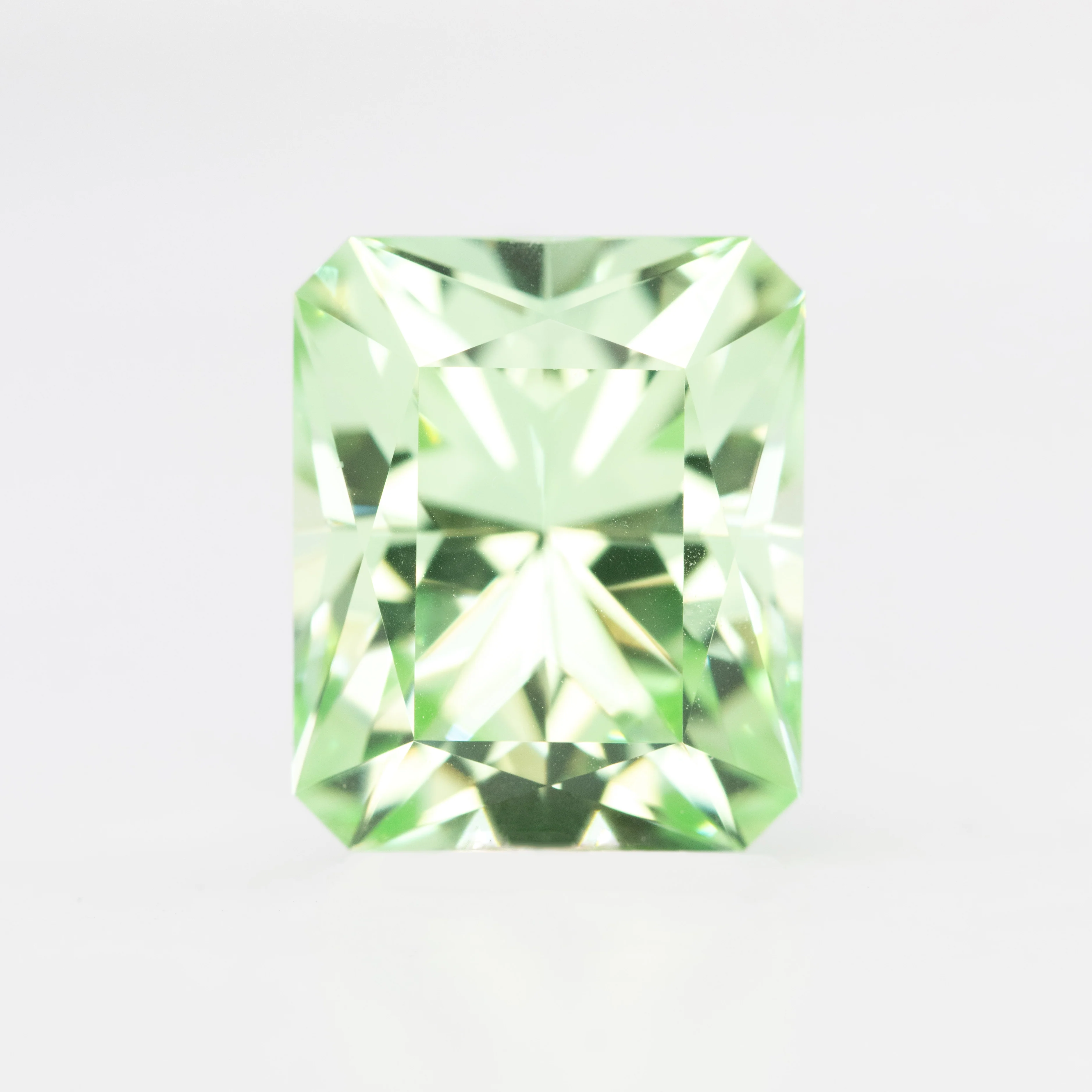 9.41 Carat Light Green Lab Grown Sapphire for Custom Work - Inventory Code LGCS941