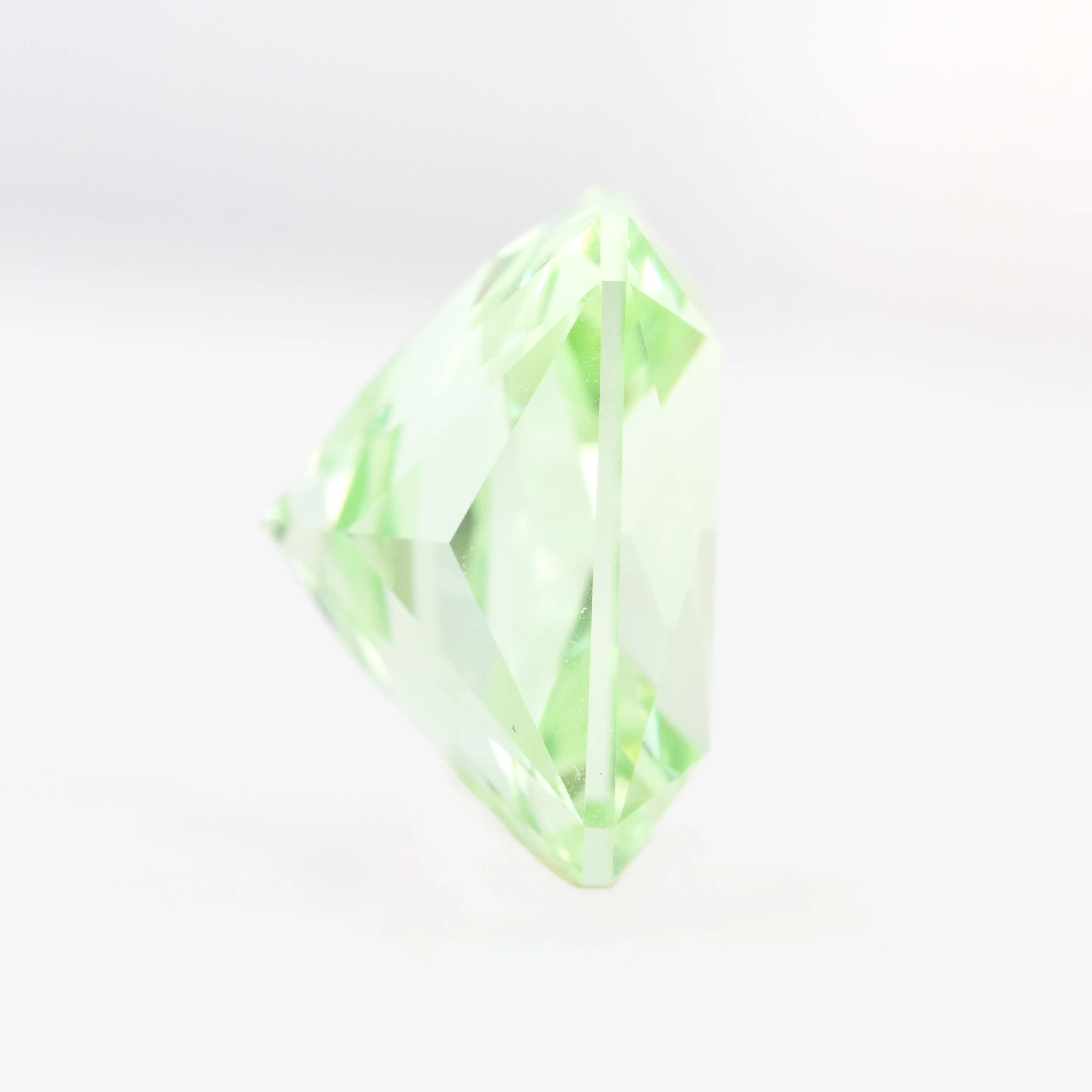 9.41 Carat Light Green Lab Grown Sapphire for Custom Work - Inventory Code LGCS941 - Image 5