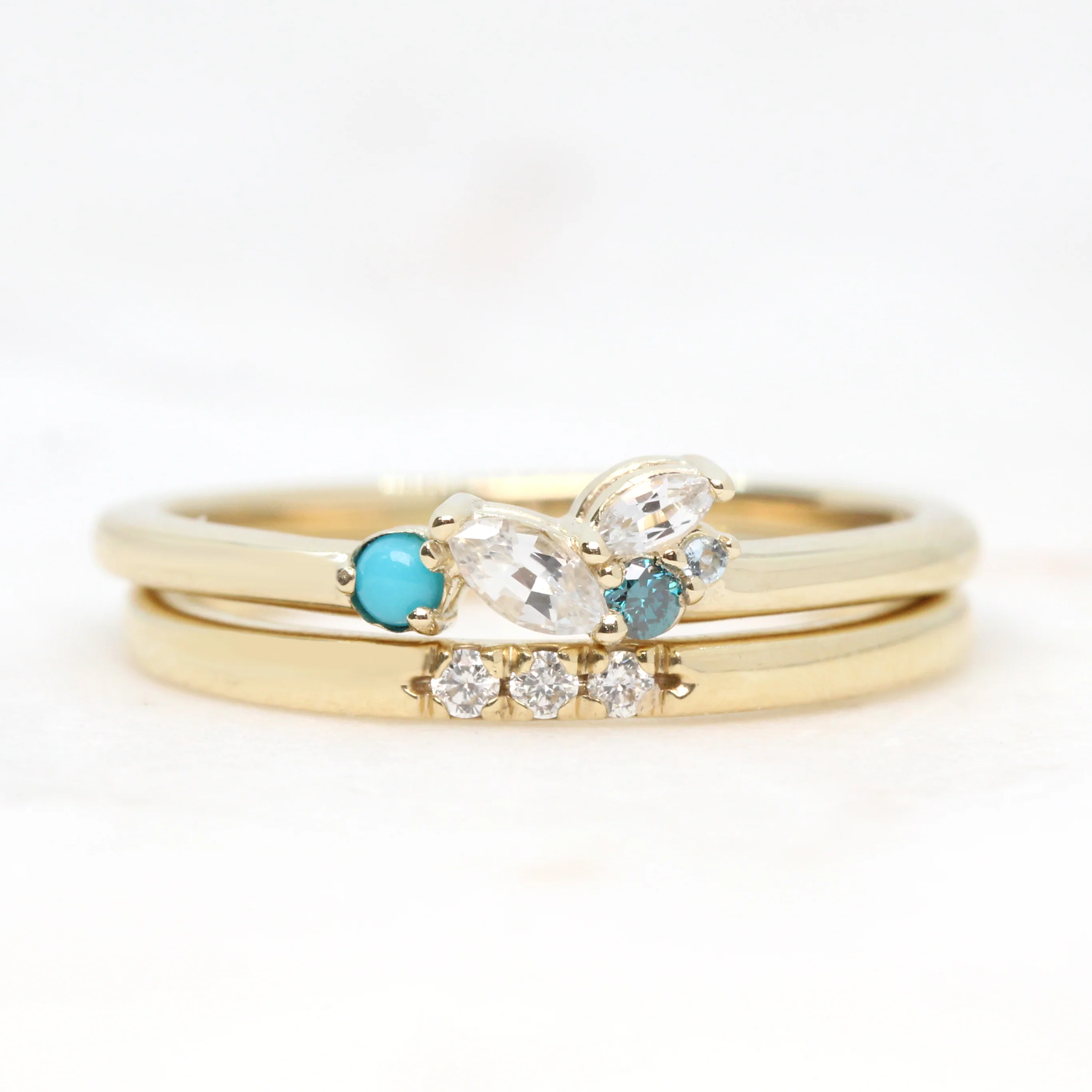 Anna Multi Gemstone Cluster Ring - Made to Order - Image 8