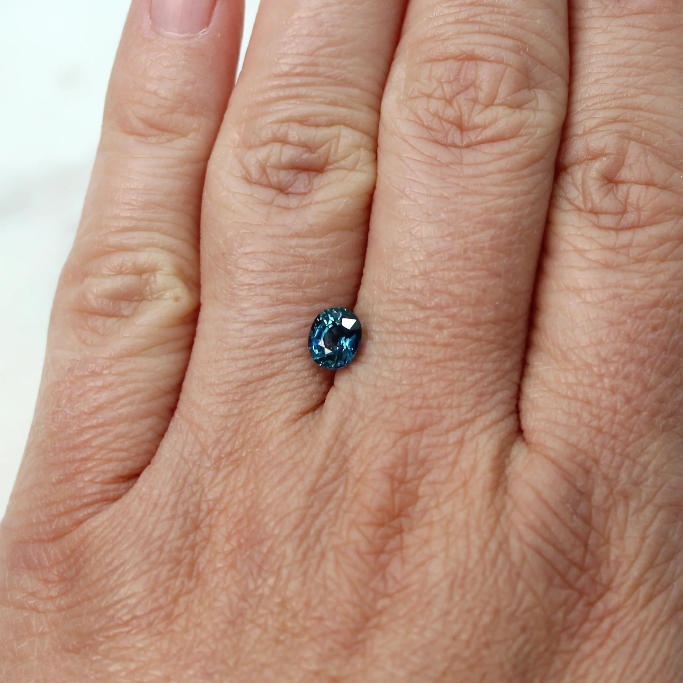 1.02 Carat Blue Oval Madagascar Sapphire for Custom Work - Inventory Code TBOS102 - Image 2