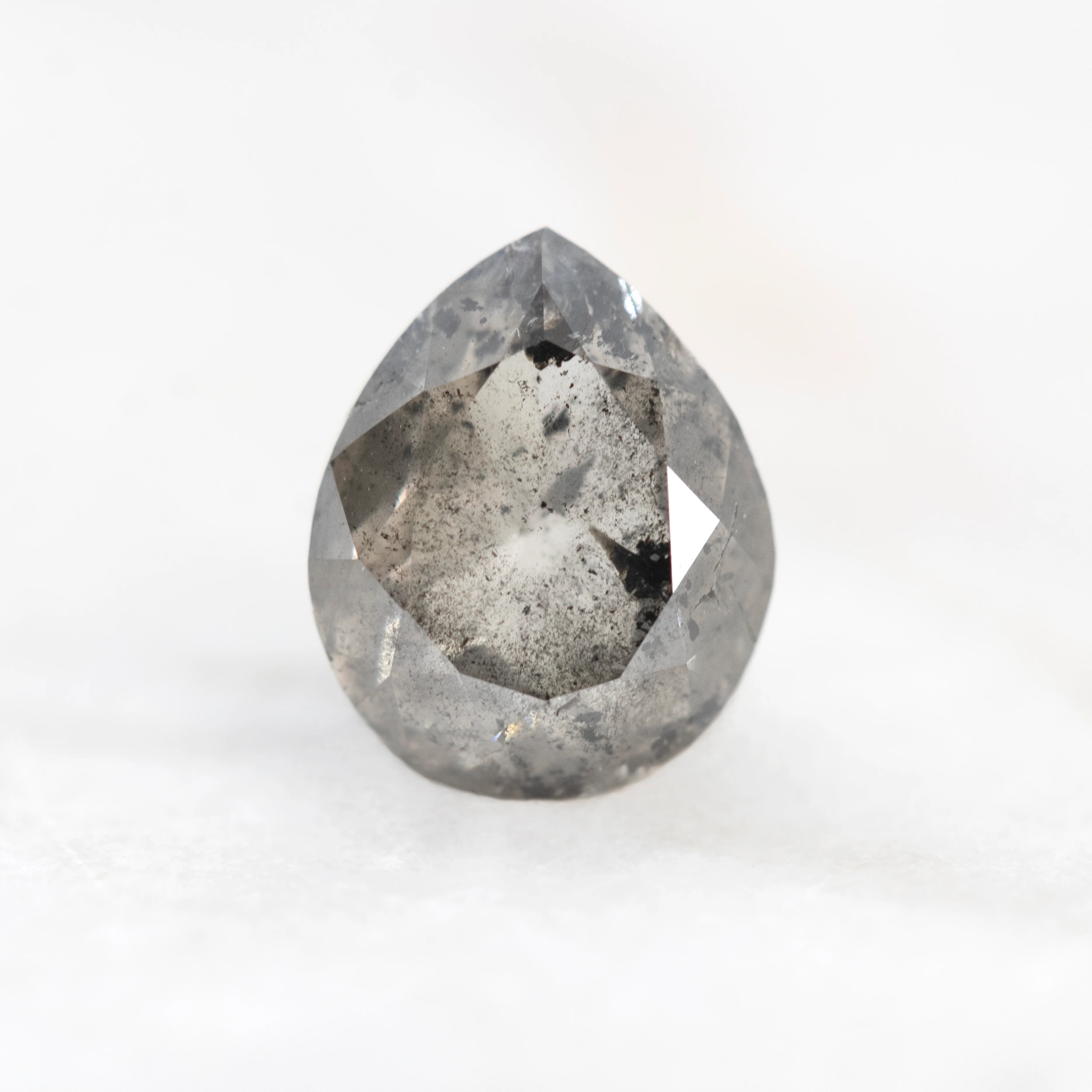 2.52 Carat Gray Pear Salt and Pepper Diamond for Custom Work - Inventory Code SGP252