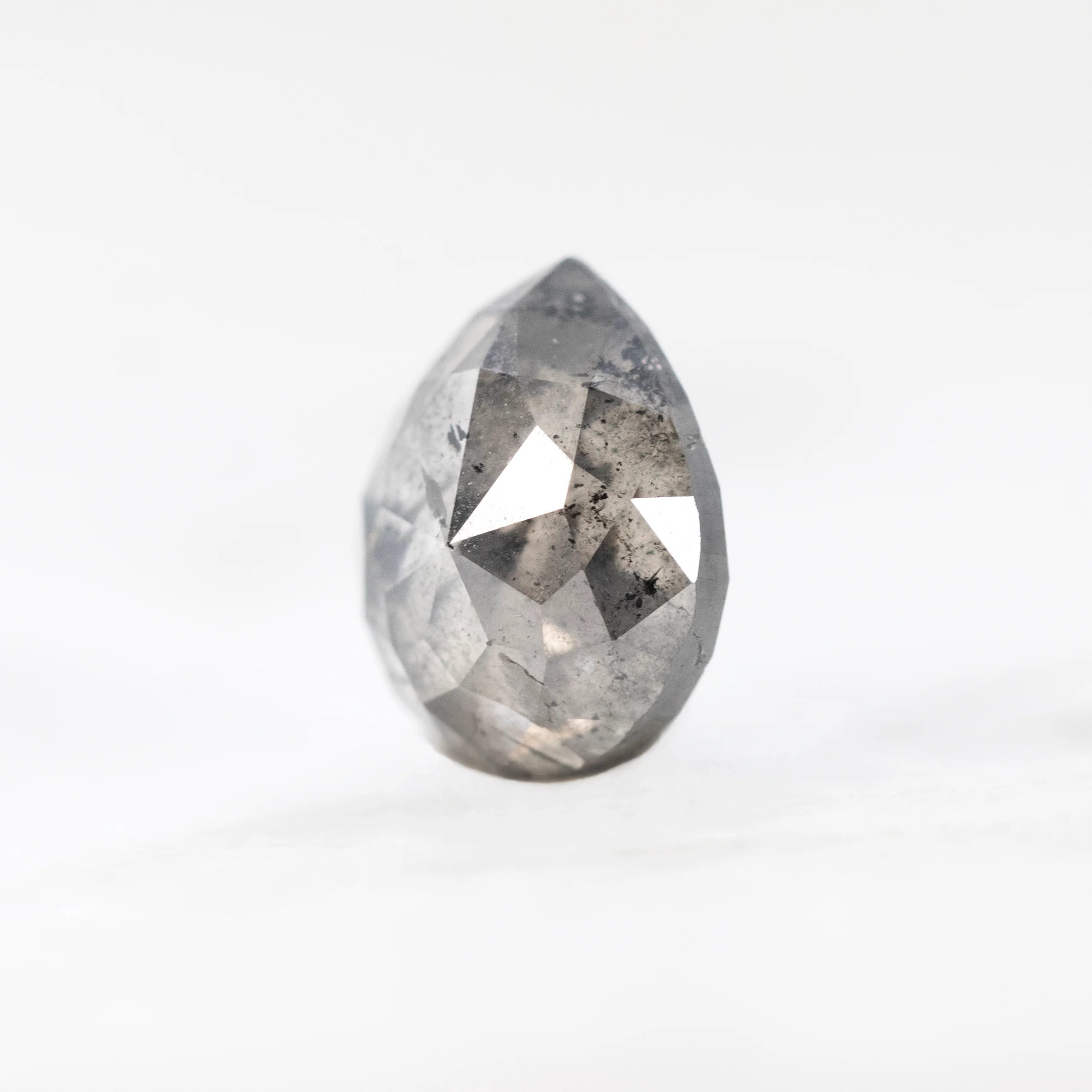 2.52 Carat Gray Pear Salt and Pepper Diamond for Custom Work - Inventory Code SGP252 - Image 5