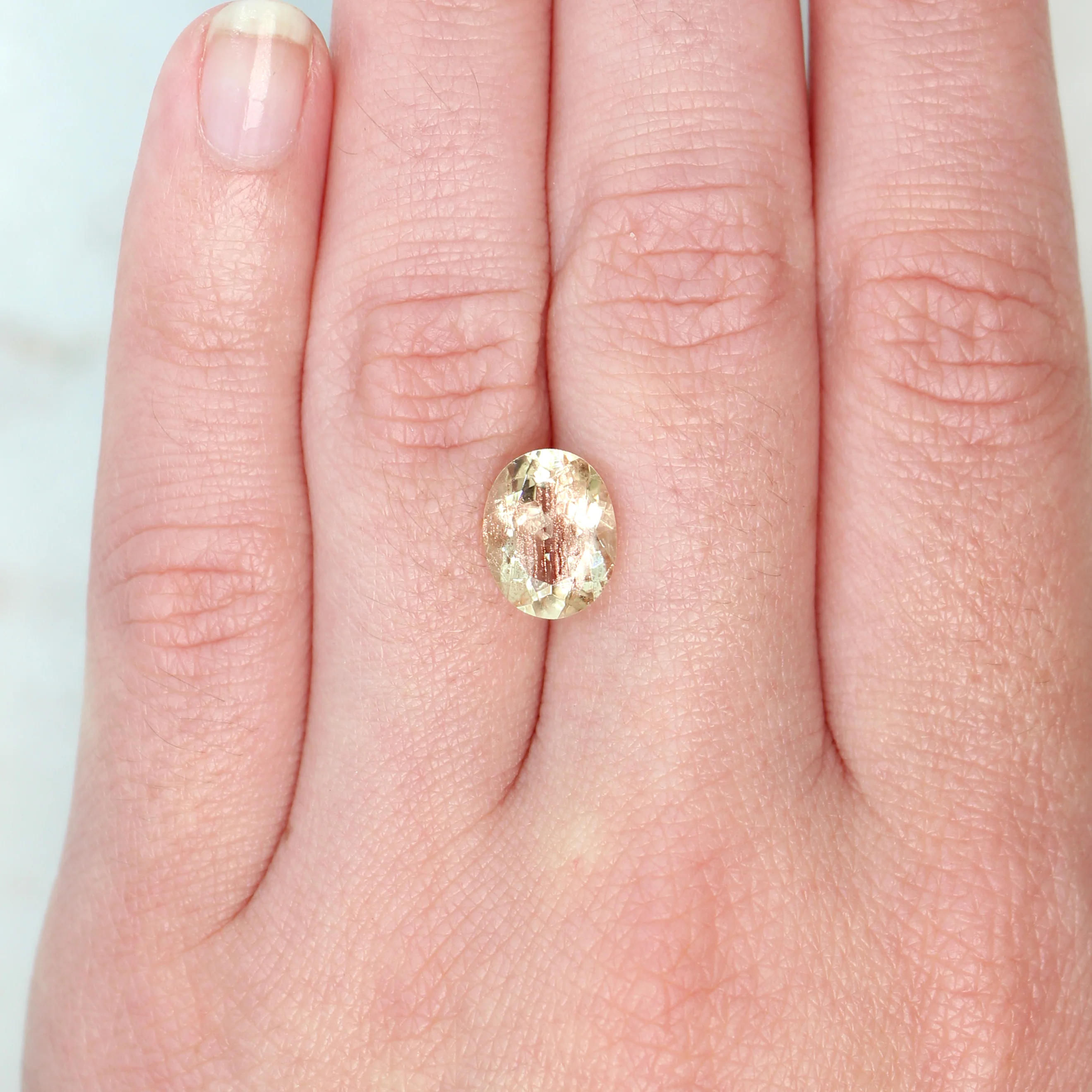 2.65 Carat Oval Sunstone for Custom Work - Inventory Code OSUN265 - Image 2