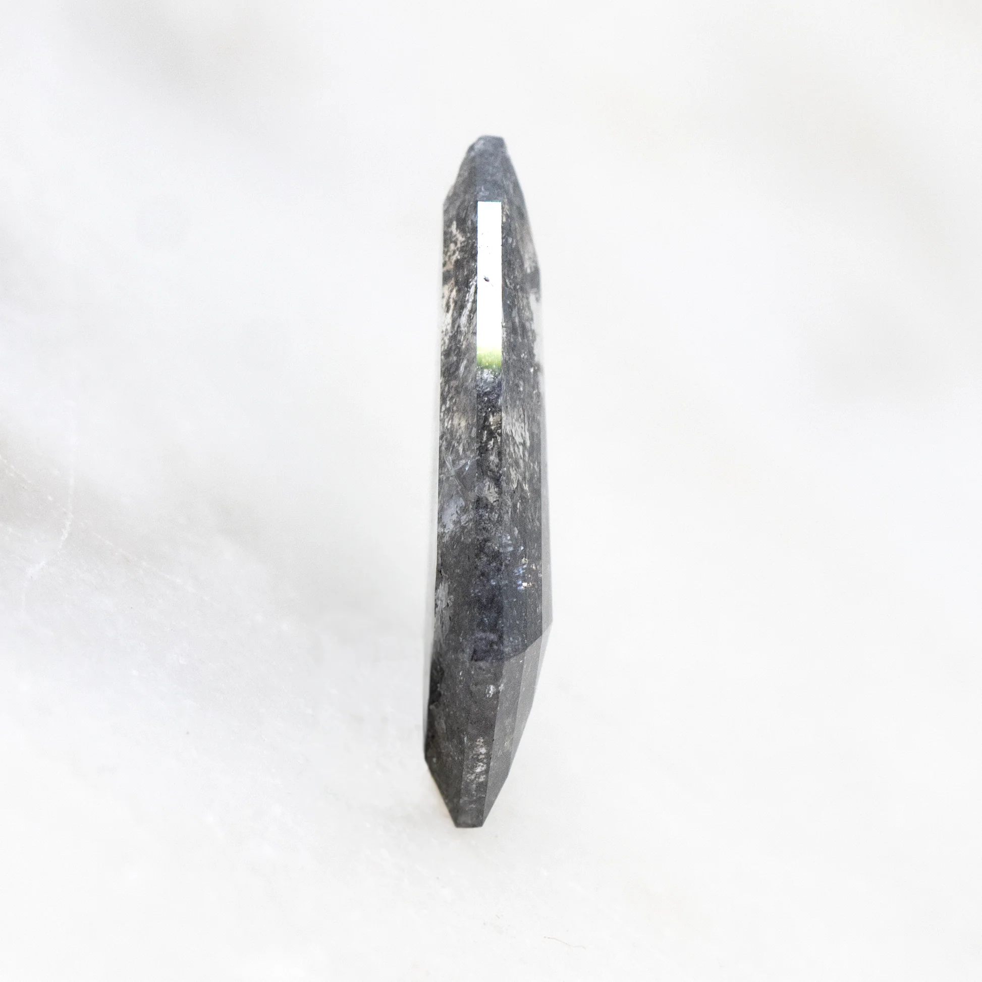 2.68 Carat Shield Cut Dark + Clear Salt and Pepper Diamond for Custom Work - Inventory Code DCS268 - Image 5