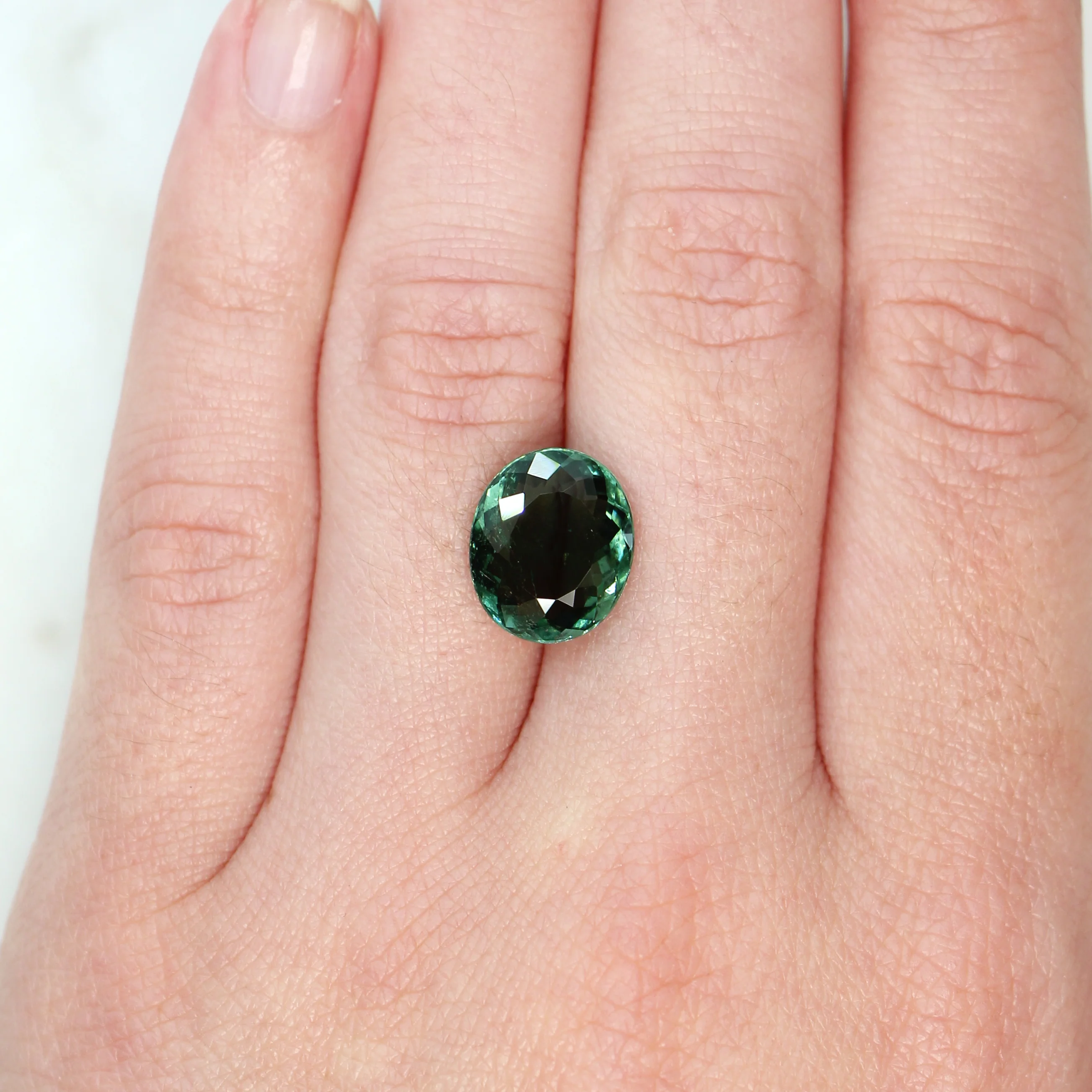 4.84 Carat Oval Green Tourmaline for Custom Work - Inventory Code GOT484 - Image 2