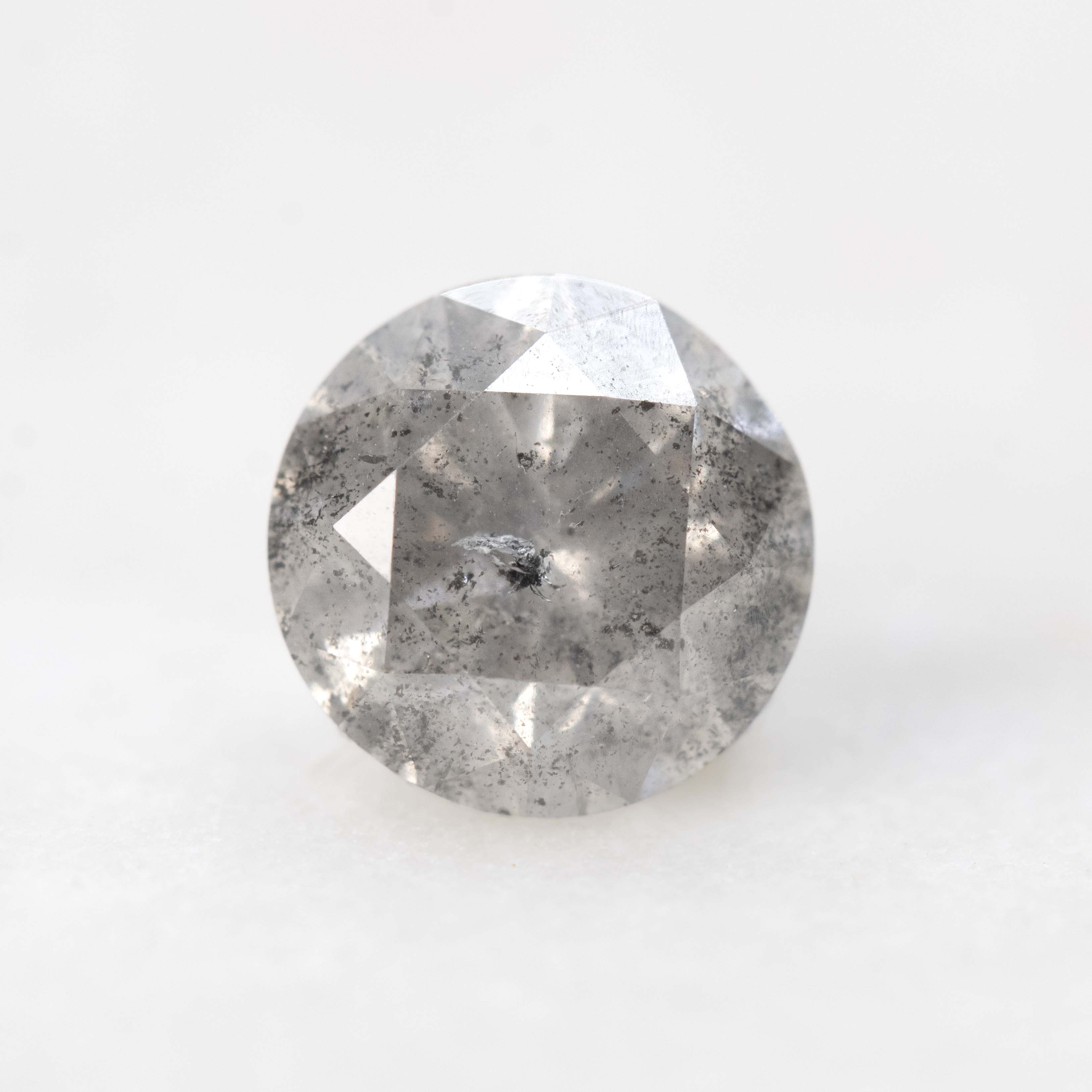 1.2 Carat Round Gray Salt and Pepper Diamond for Custom Work - Inventory Code SGR12