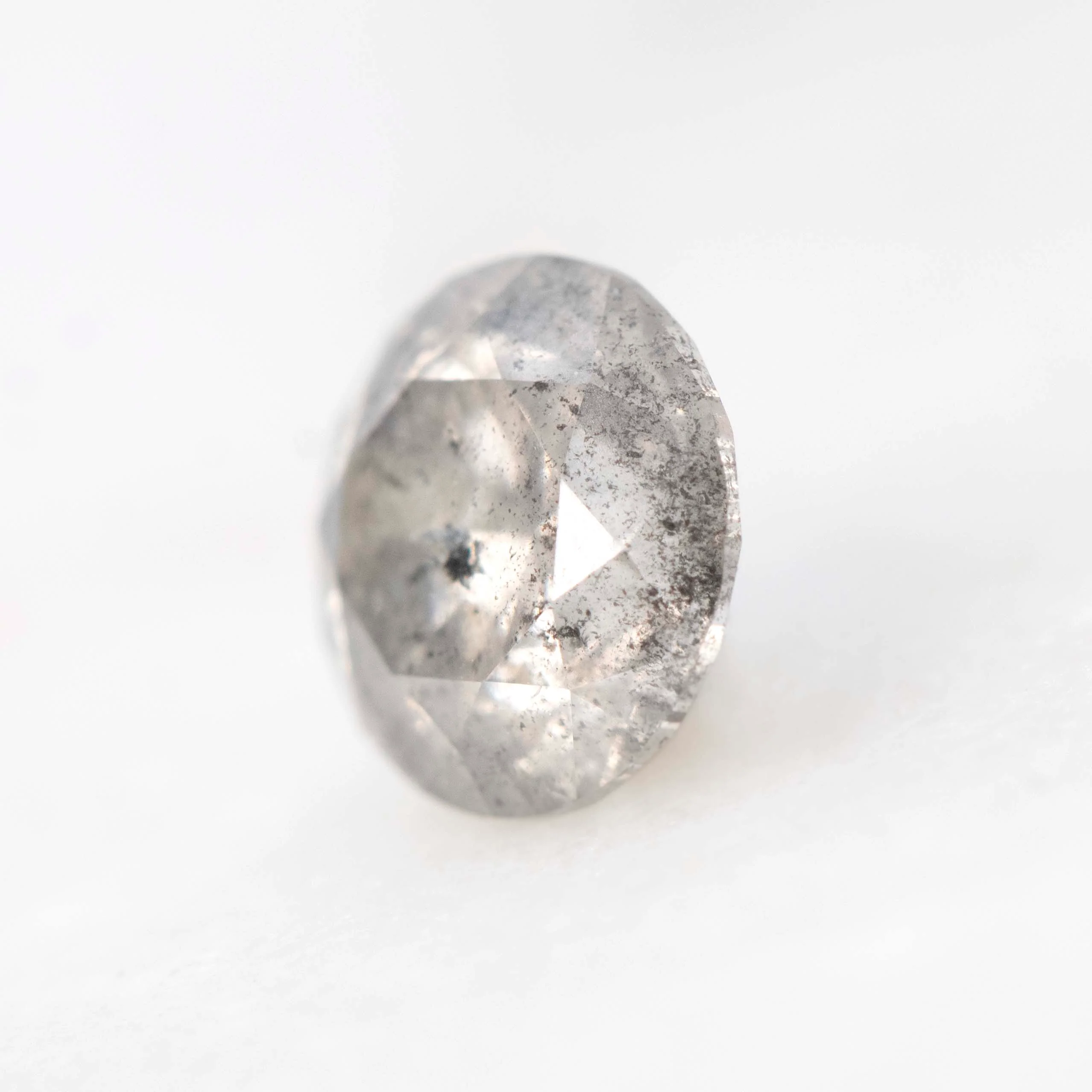 1.2 Carat Round Gray Salt and Pepper Diamond for Custom Work - Inventory Code SGR12 - Image 3