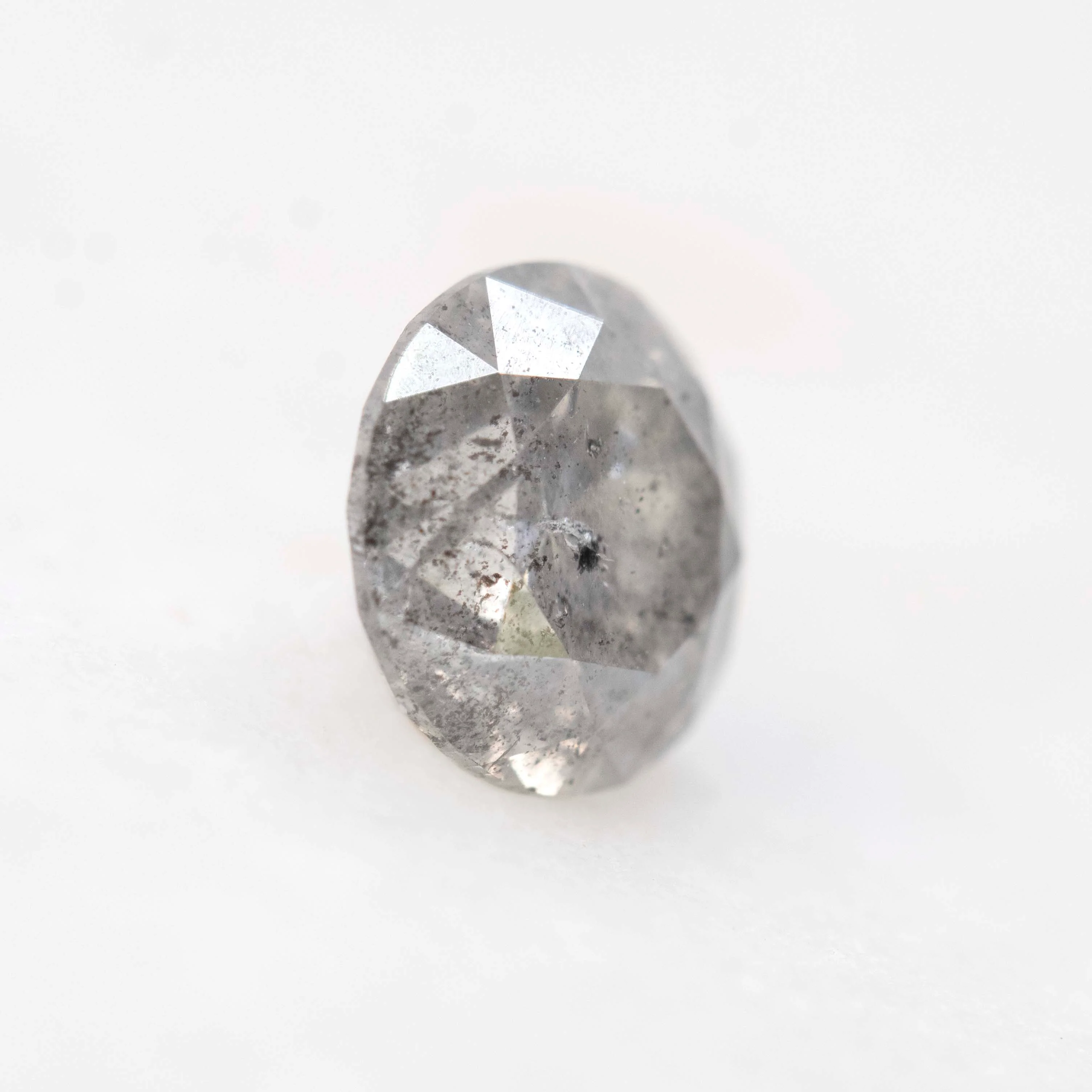 1.2 Carat Round Gray Salt and Pepper Diamond for Custom Work - Inventory Code SGR12 - Image 4