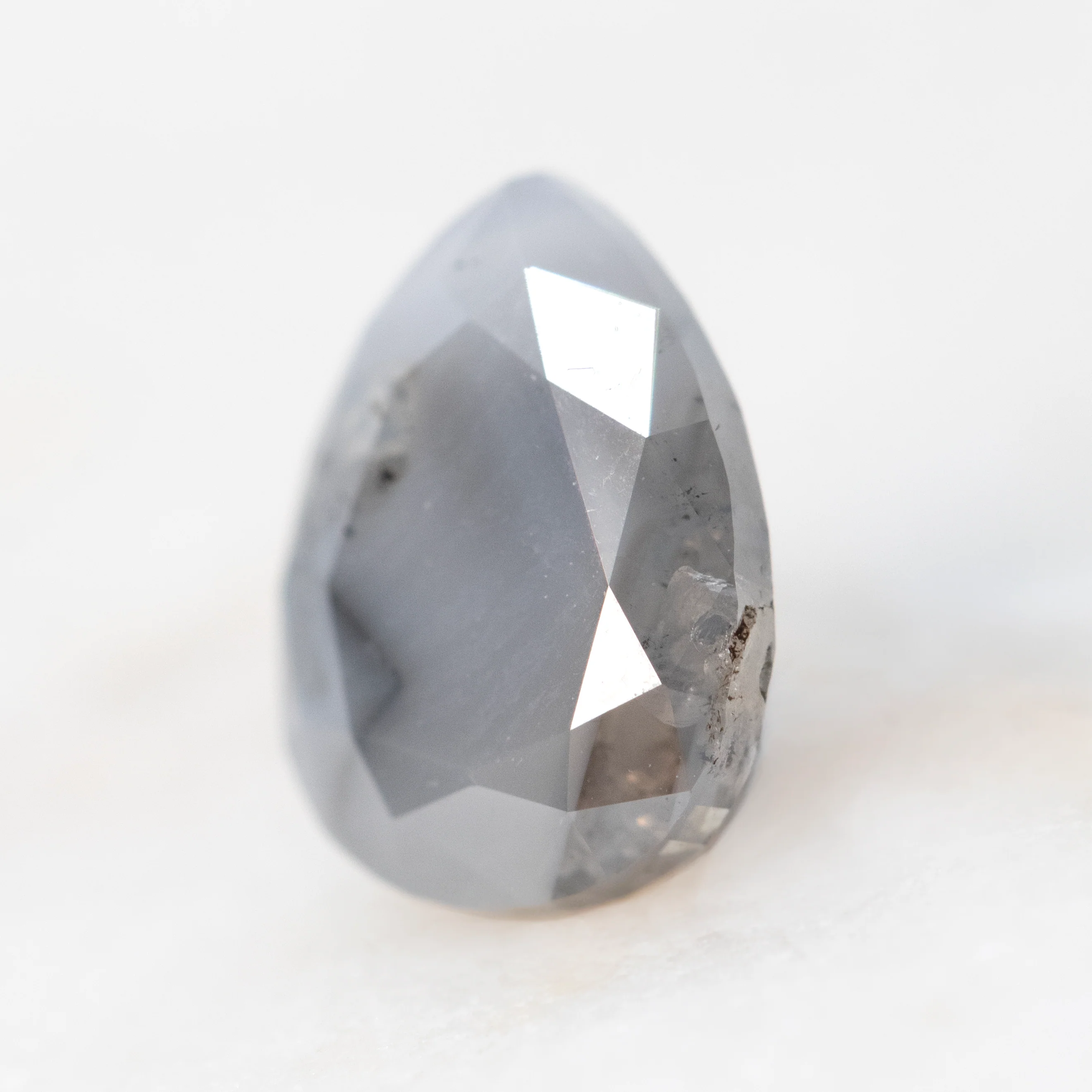 1.66 Carat Blue-Gray Pear Salt and Pepper Diamond for Custom Work - Inventory Code SGP166 - Image 4