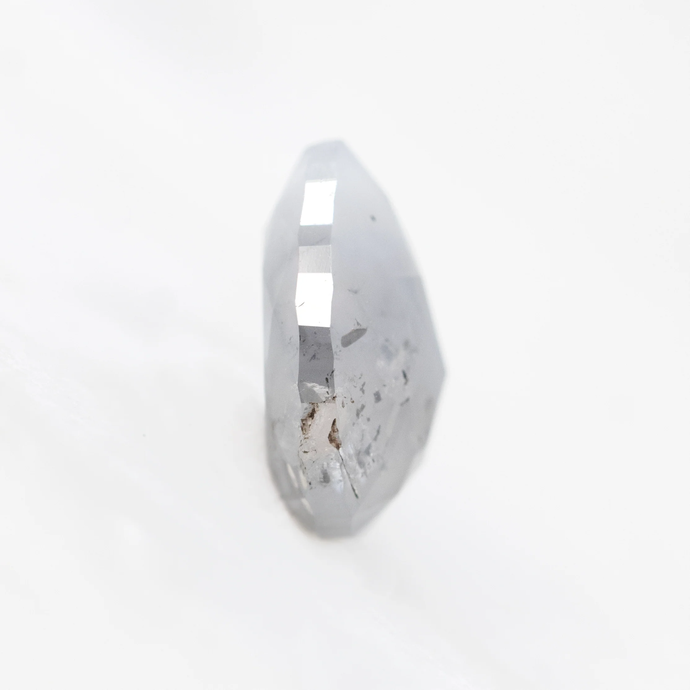 1.66 Carat Blue-Gray Pear Salt and Pepper Diamond for Custom Work - Inventory Code SGP166 - Image 5