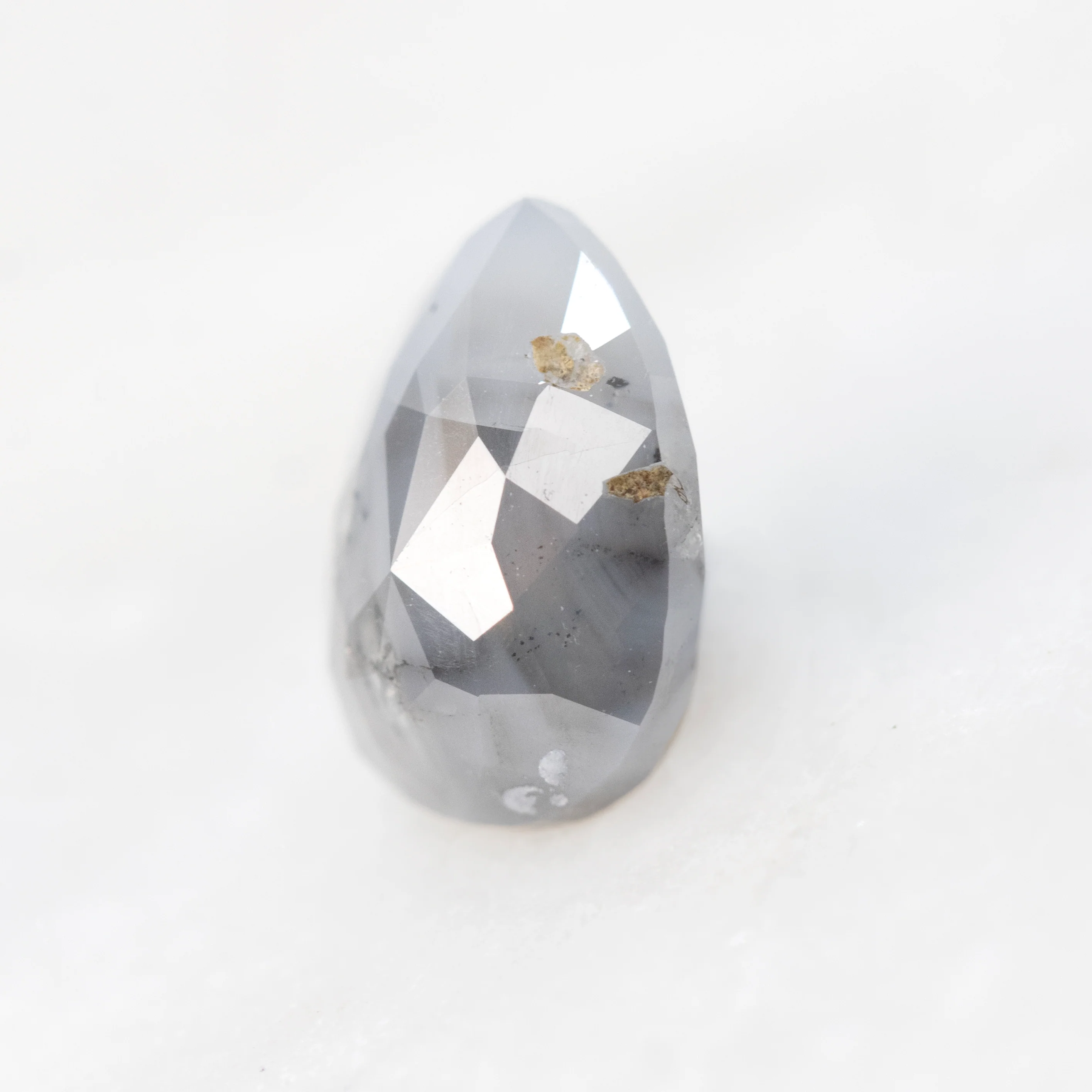 1.66 Carat Blue-Gray Pear Salt and Pepper Diamond for Custom Work - Inventory Code SGP166 - Image 7