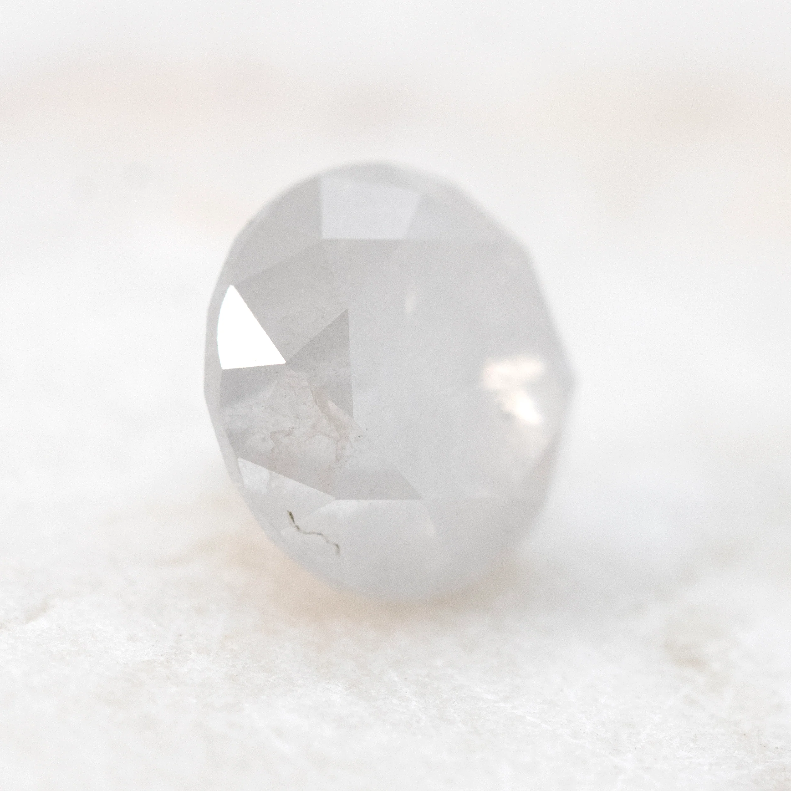 3.33 Carat Misty White Round Salt and Pepper Diamond for Custom Work - Inventory Code MWRD333 - Image 3
