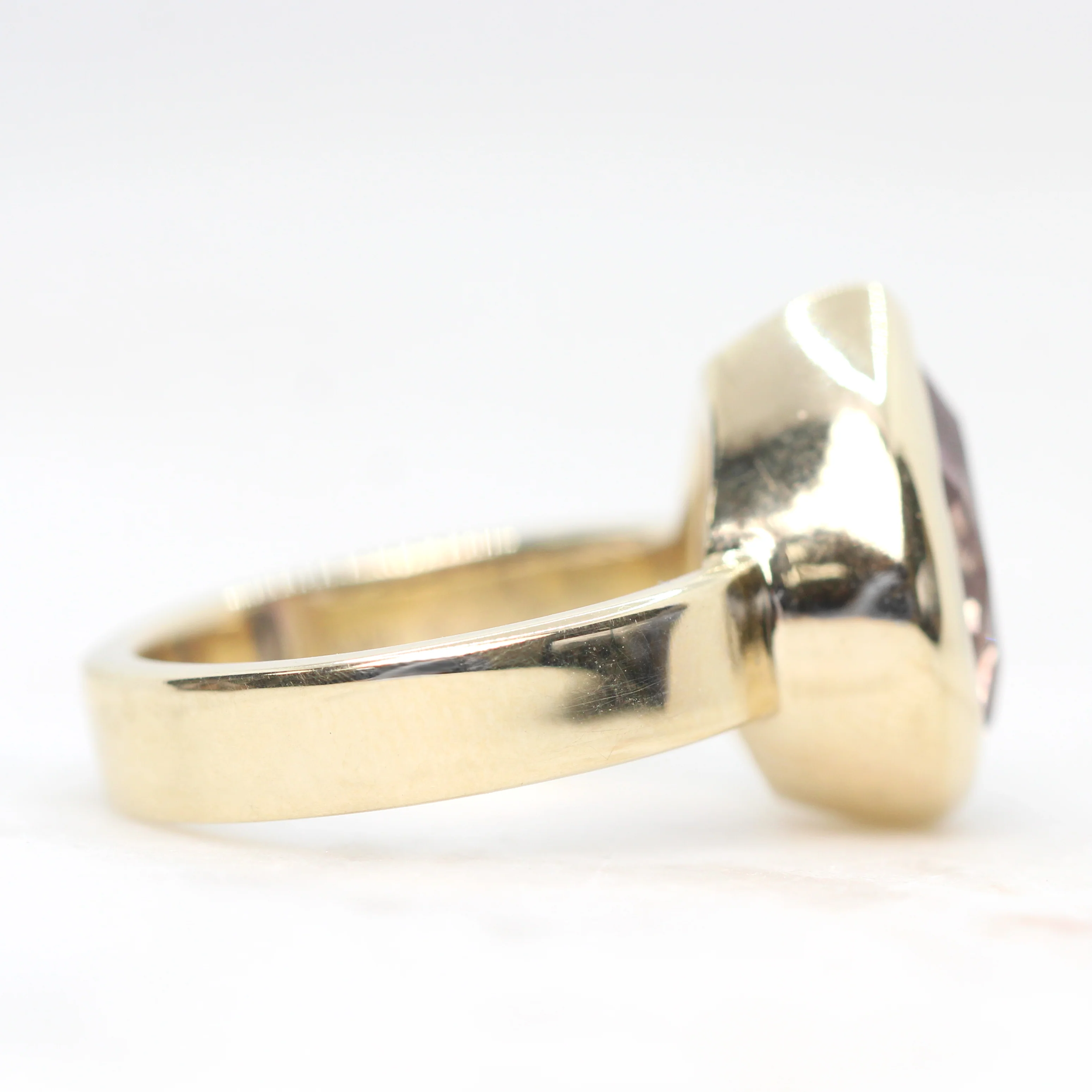 Carter Ring with a 4.29 Carat Pear Melody Quartz in 14k Yellow Gold - Ready to Size and Ship - Image 5