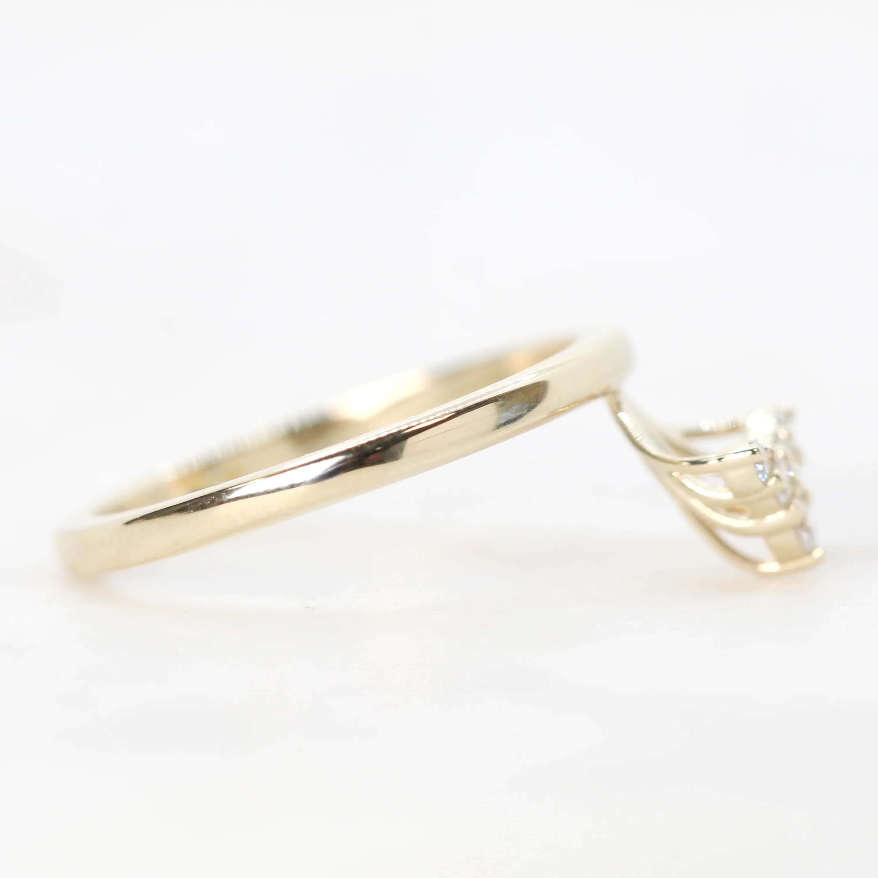 Project: Custom Christine Ring with a 2.5 Carat Shield Cut Garnet and White Accent Diamonds in 14k - Image 15