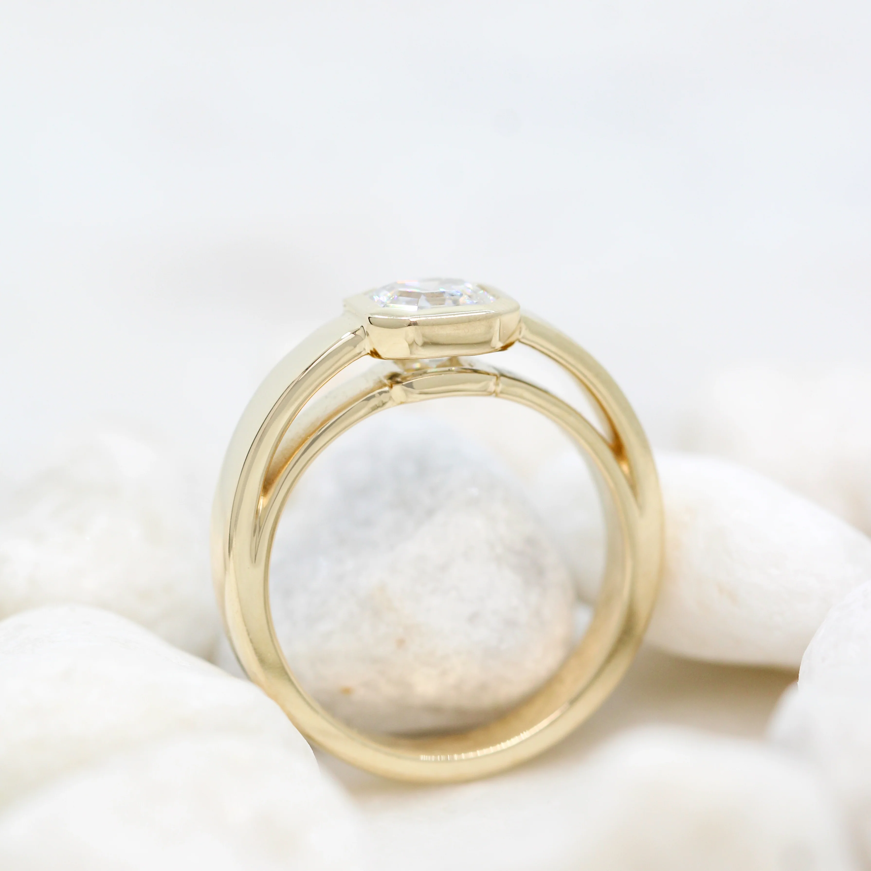 Mabel Ring with an Asscher Cut Moissanite - Made to Order, Choose Your Gold Tone - Image 10