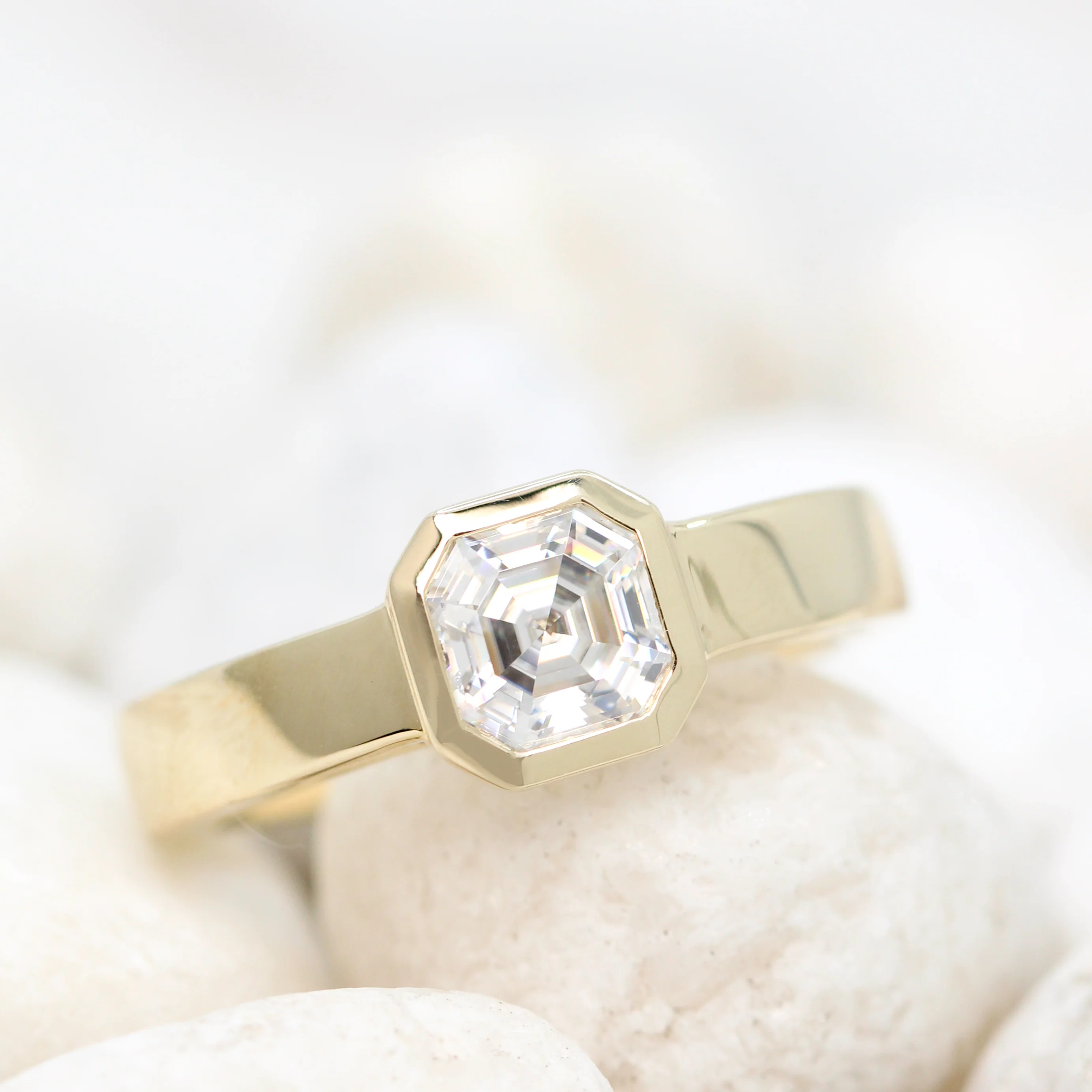 Mabel Ring with an Asscher Cut Moissanite - Made to Order, Choose Your Gold Tone - Image 11