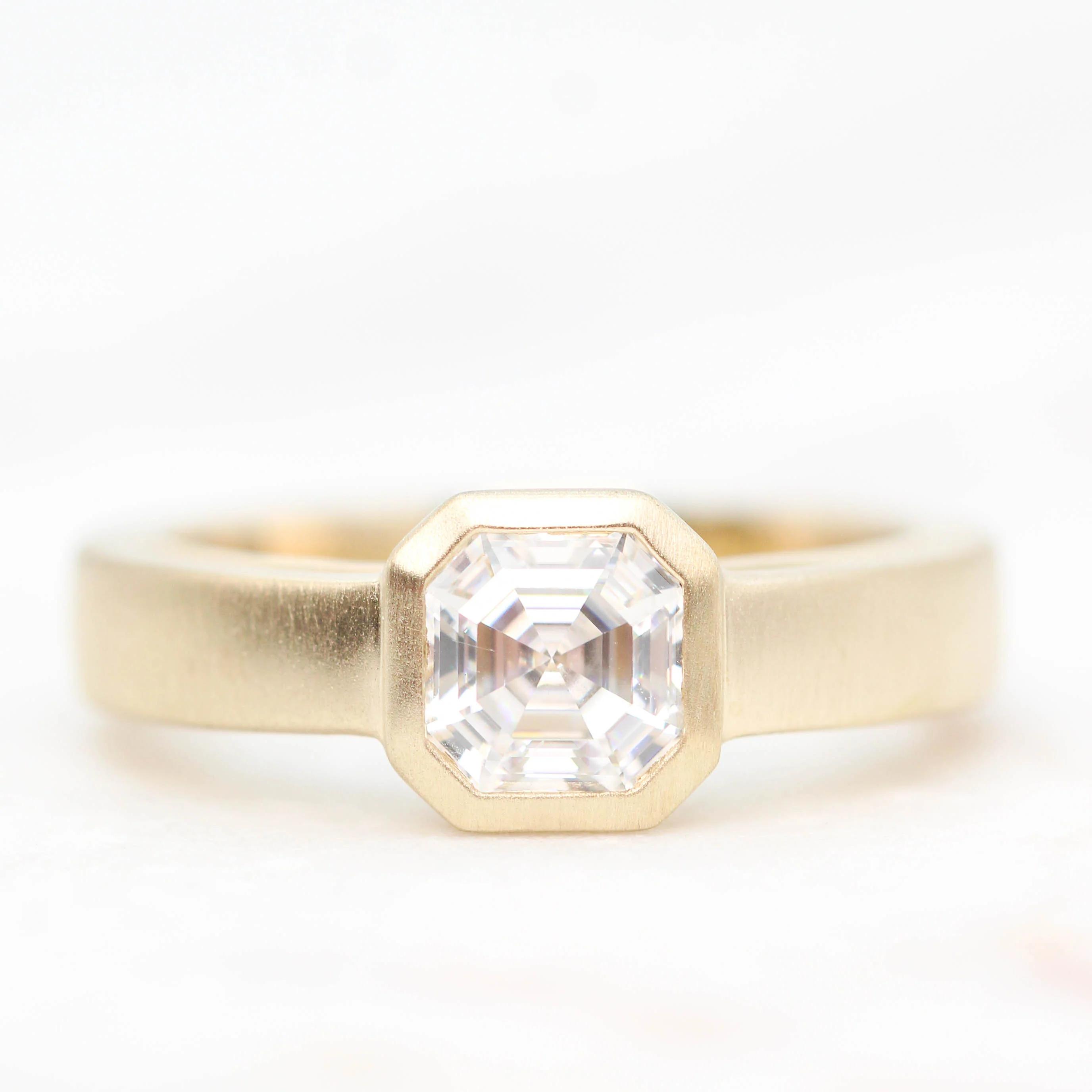 Mabel Ring with an Asscher Cut Moissanite - Made to Order, Choose Your Gold Tone - Image 3
