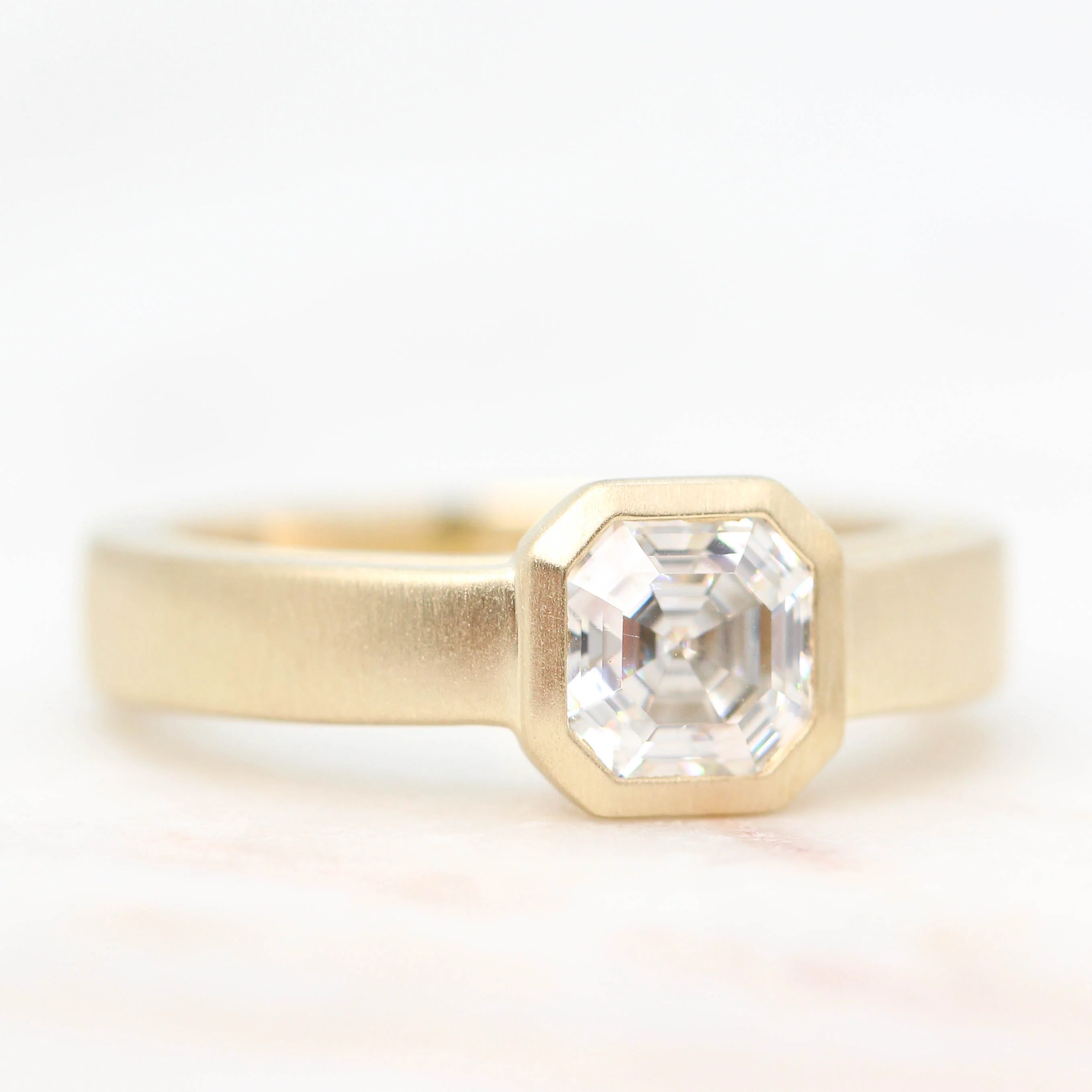 Mabel Ring with an Asscher Cut Moissanite - Made to Order, Choose Your Gold Tone - Image 4