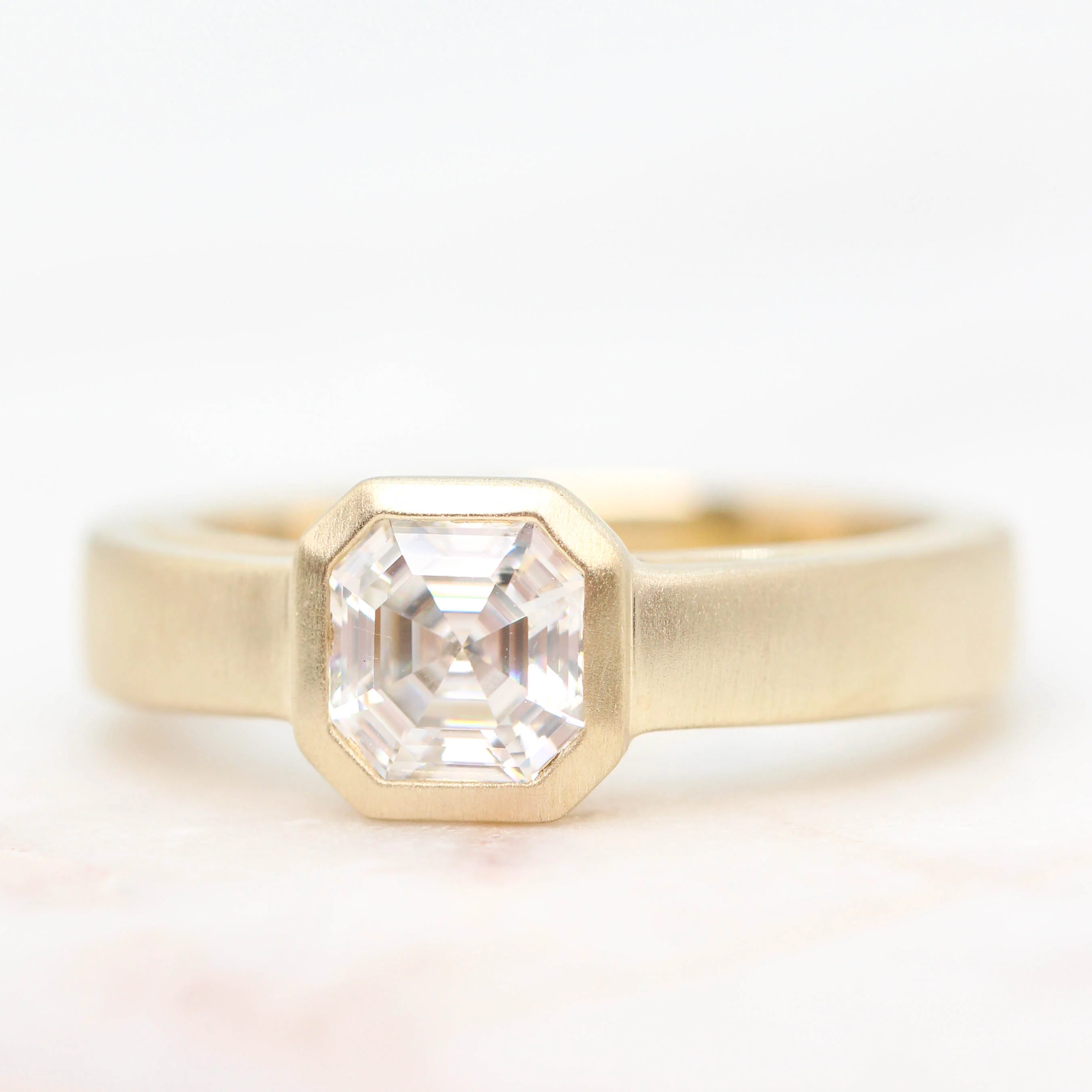 Mabel Ring with an Asscher Cut Moissanite - Made to Order, Choose Your Gold Tone - Image 5