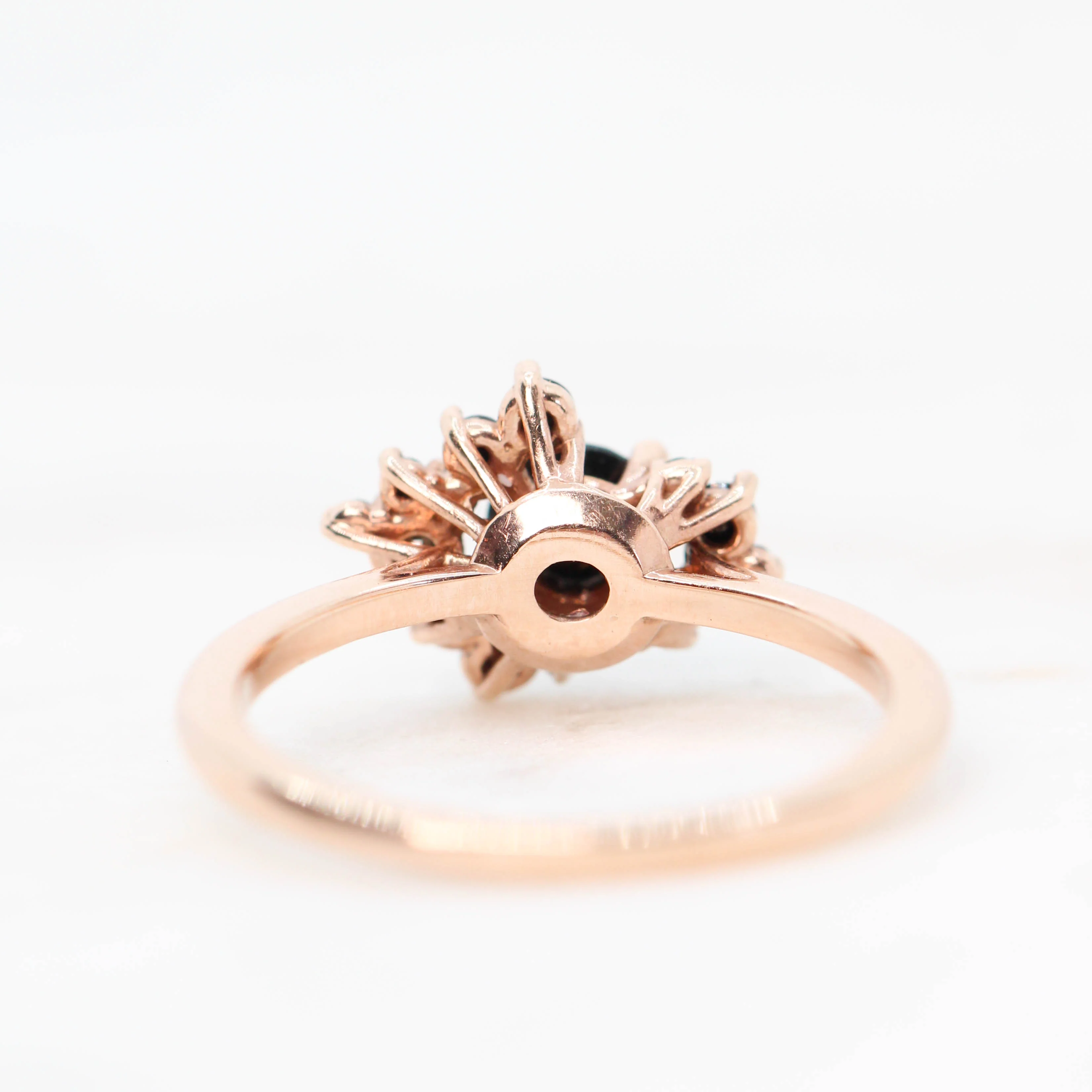 Orion Ring with a Round Black Diamond and Black Accent Diamonds - Made to Order - Image 6