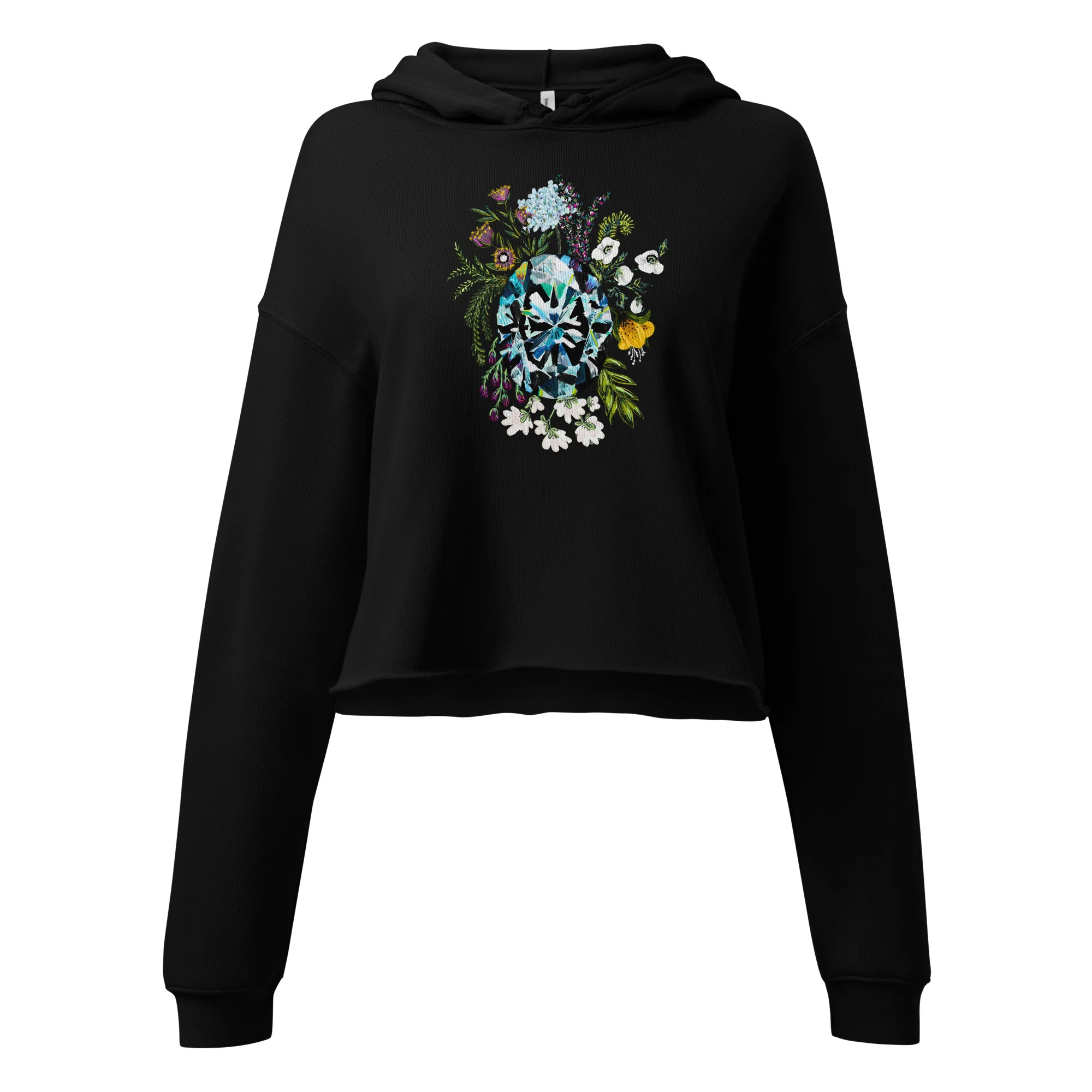 Midwinter Co. Cropped Hoodie - Sapphire & Flora by Samantha Bird - Image 2