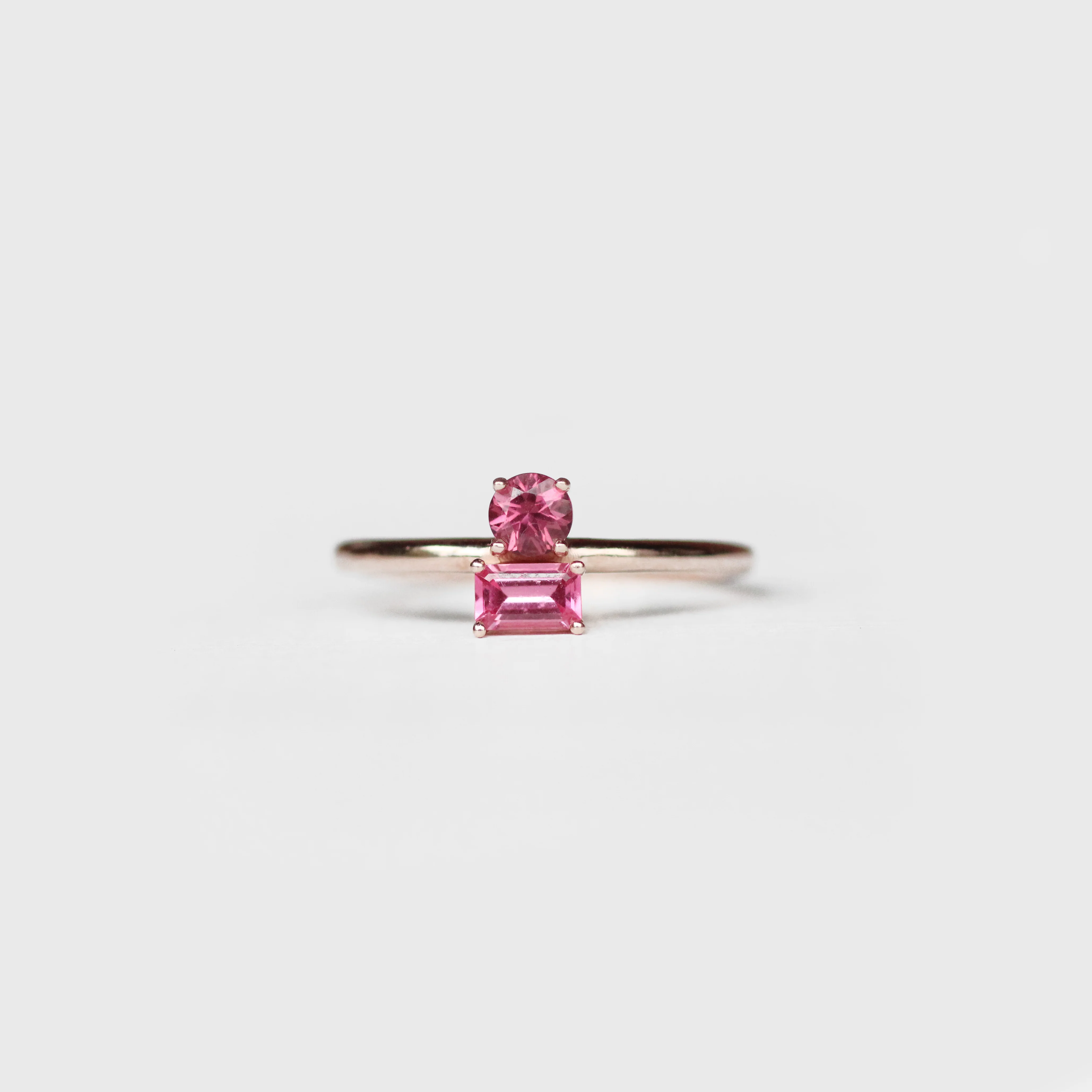 Daria Garnet and Spinel Asymmetrical Double Ring - Made to Order - Image 15