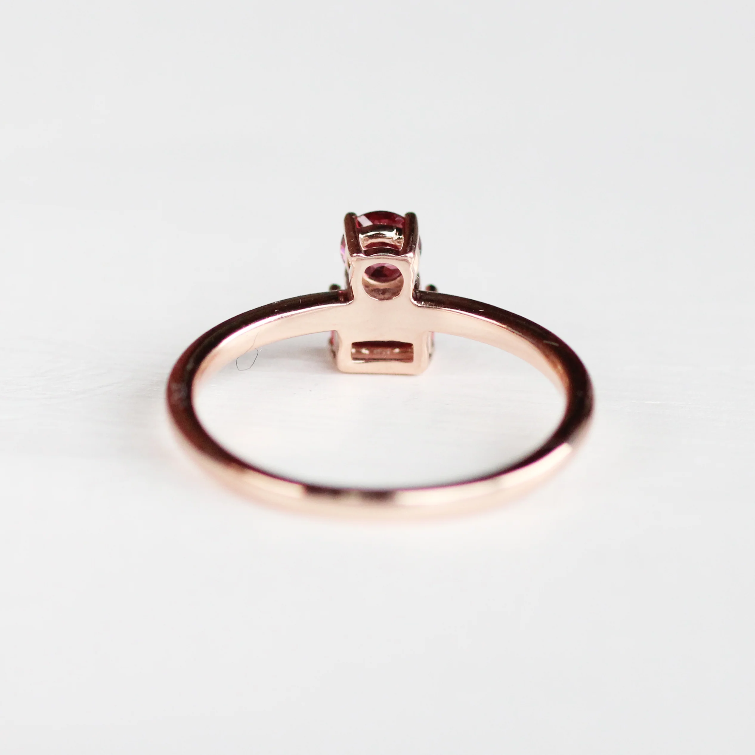 Daria Garnet and Spinel Asymmetrical Double Ring - Made to Order - Image 4