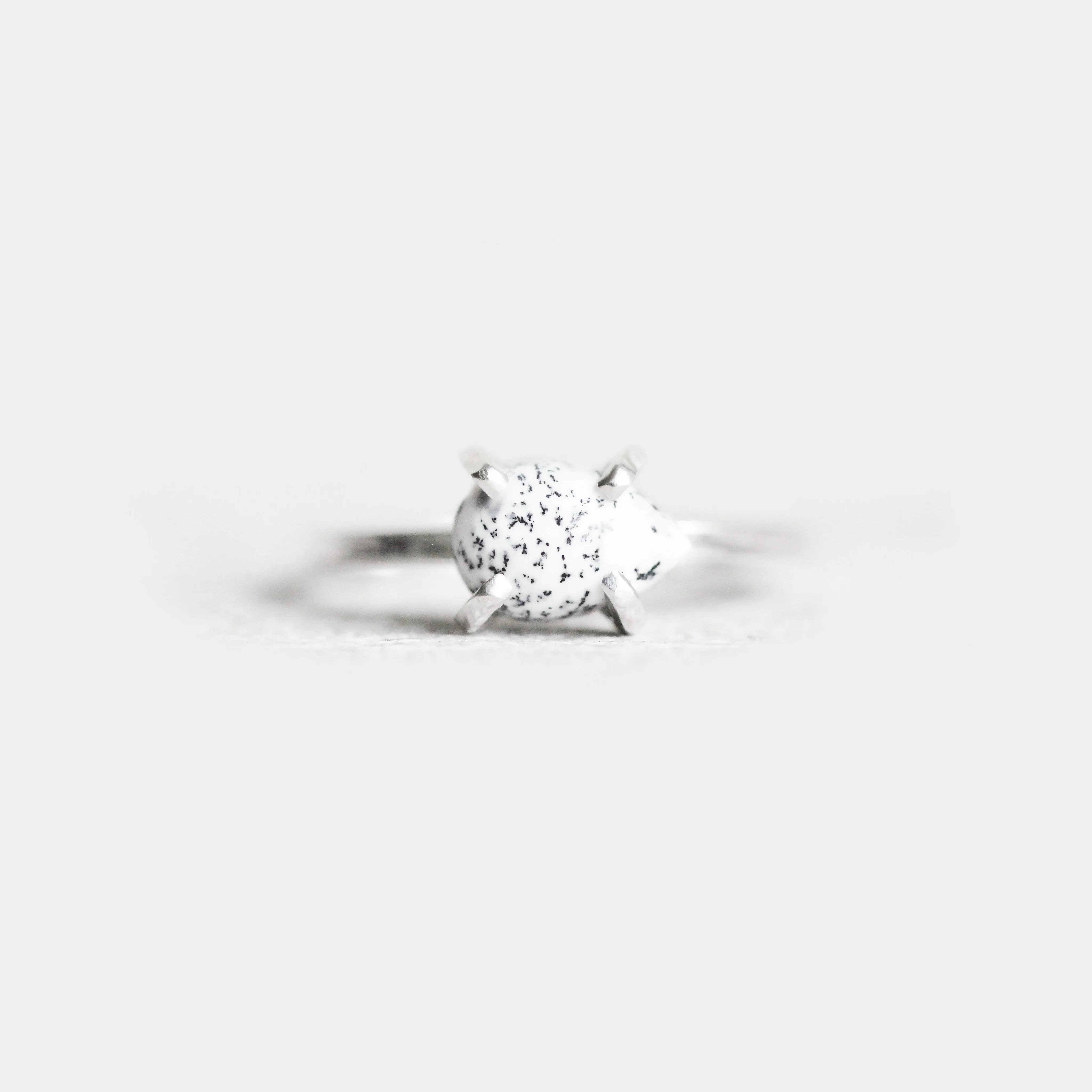 Dendritic Opal Pear Ring - Made to Order - Image 6