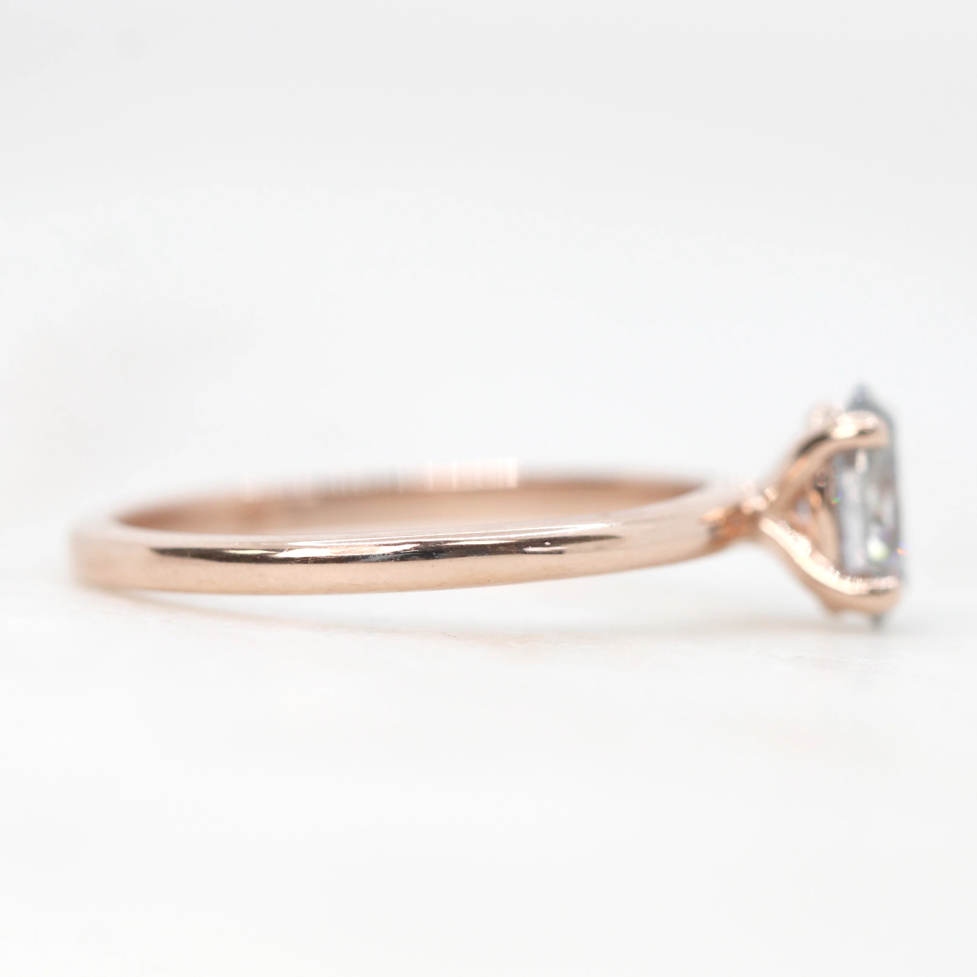 Emma Ring with a Gray Oval Moissanite - Made to Order - Image 5