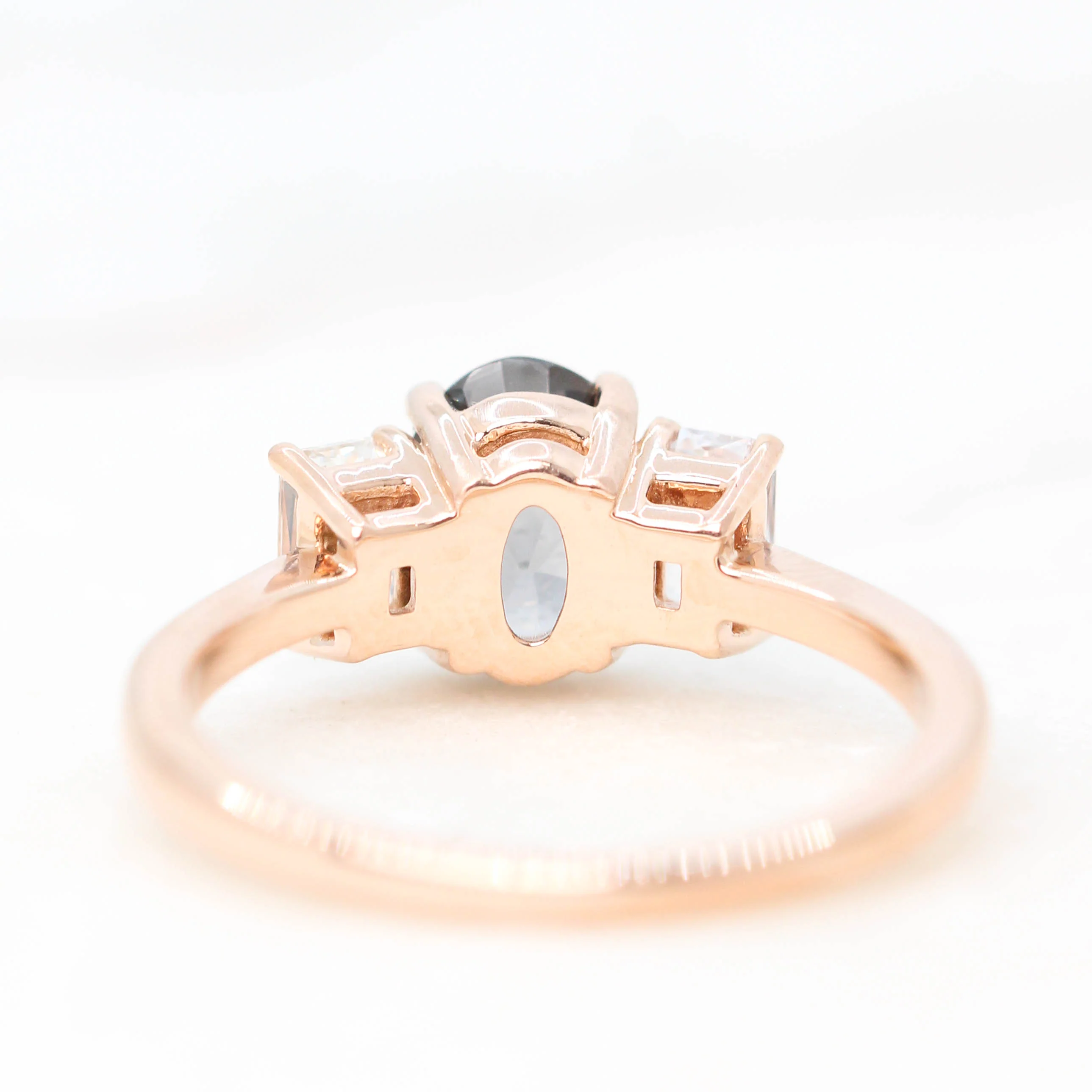 Hellen Ring with a 1.35 Carat Oval Spinel and White Sapphire Accents in 14k Rose Gold - Ready to Size and Ship - Image 6