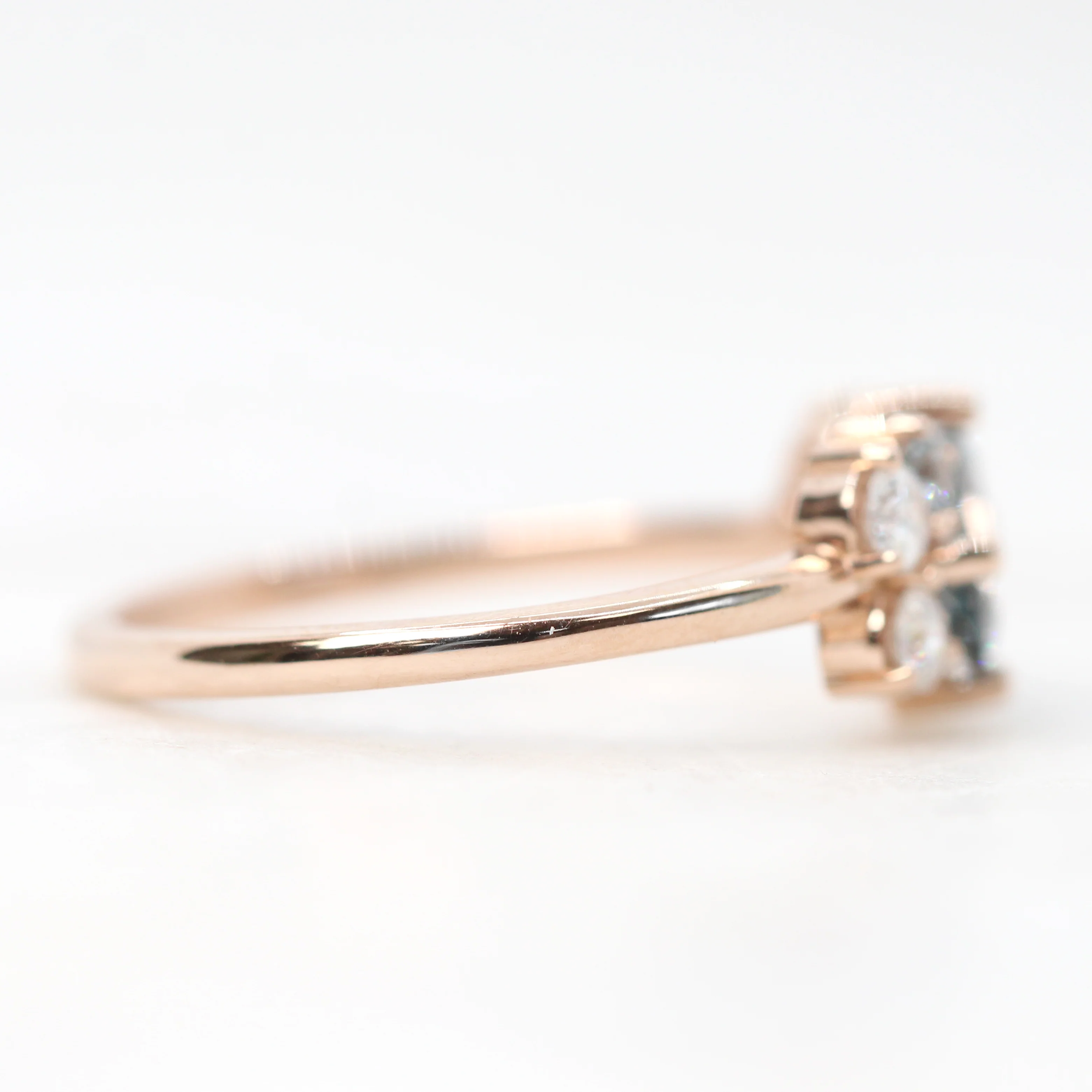 Lexus Ring with an Oval Spinel & Round White Diamond and Spinel Accents - Made to Order - Image 5