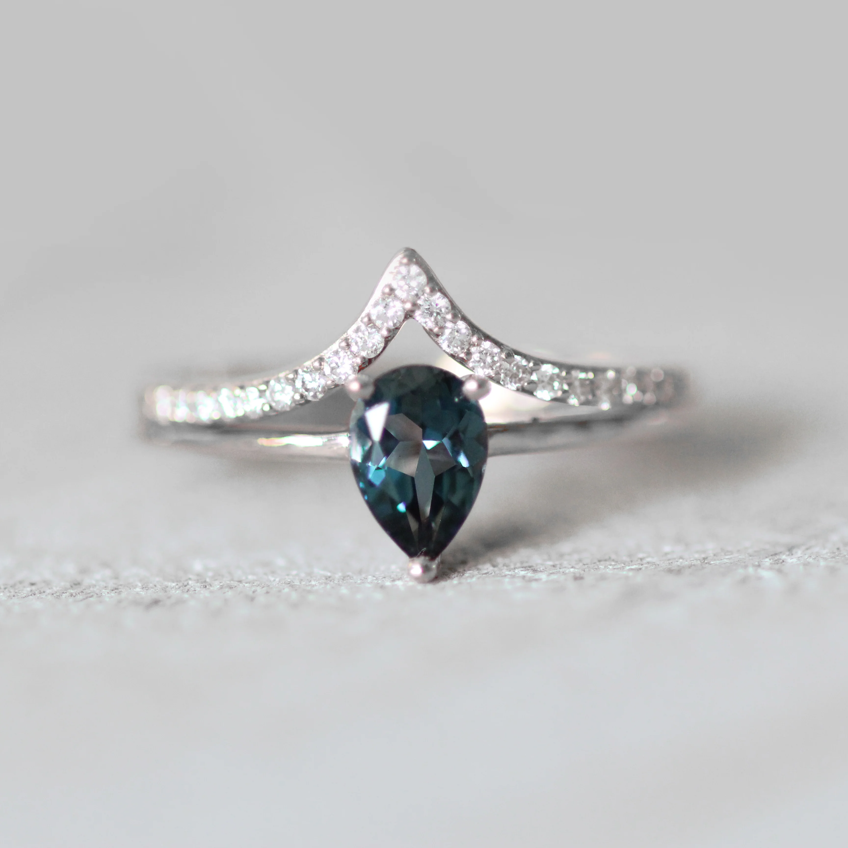 Ruthie Ring with a Pear London Blue Topaz - Made to Order - Image 7