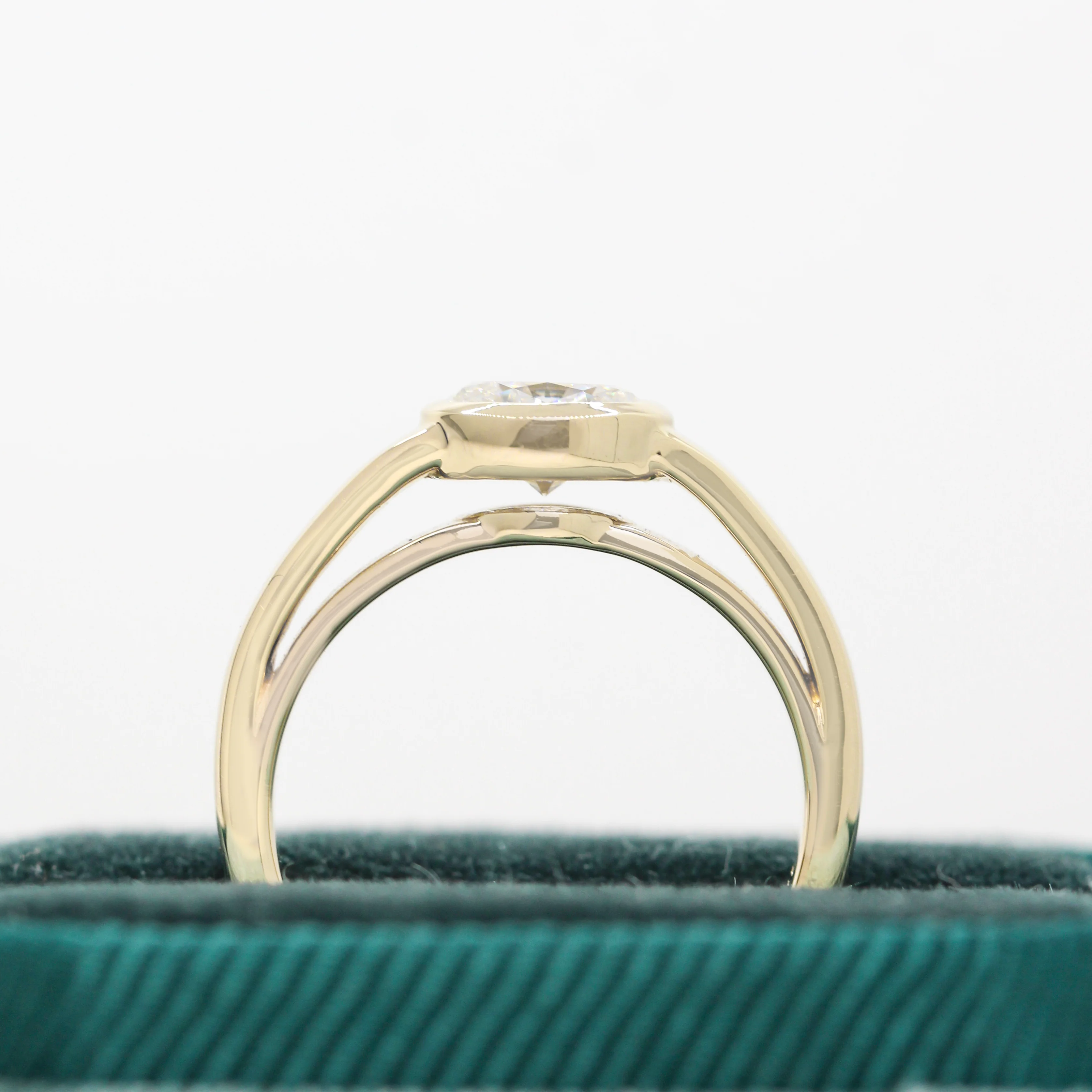 Mabel Ring with an Oval Moissanite - Made to Order, Choose Your Gold Tone - Image 11