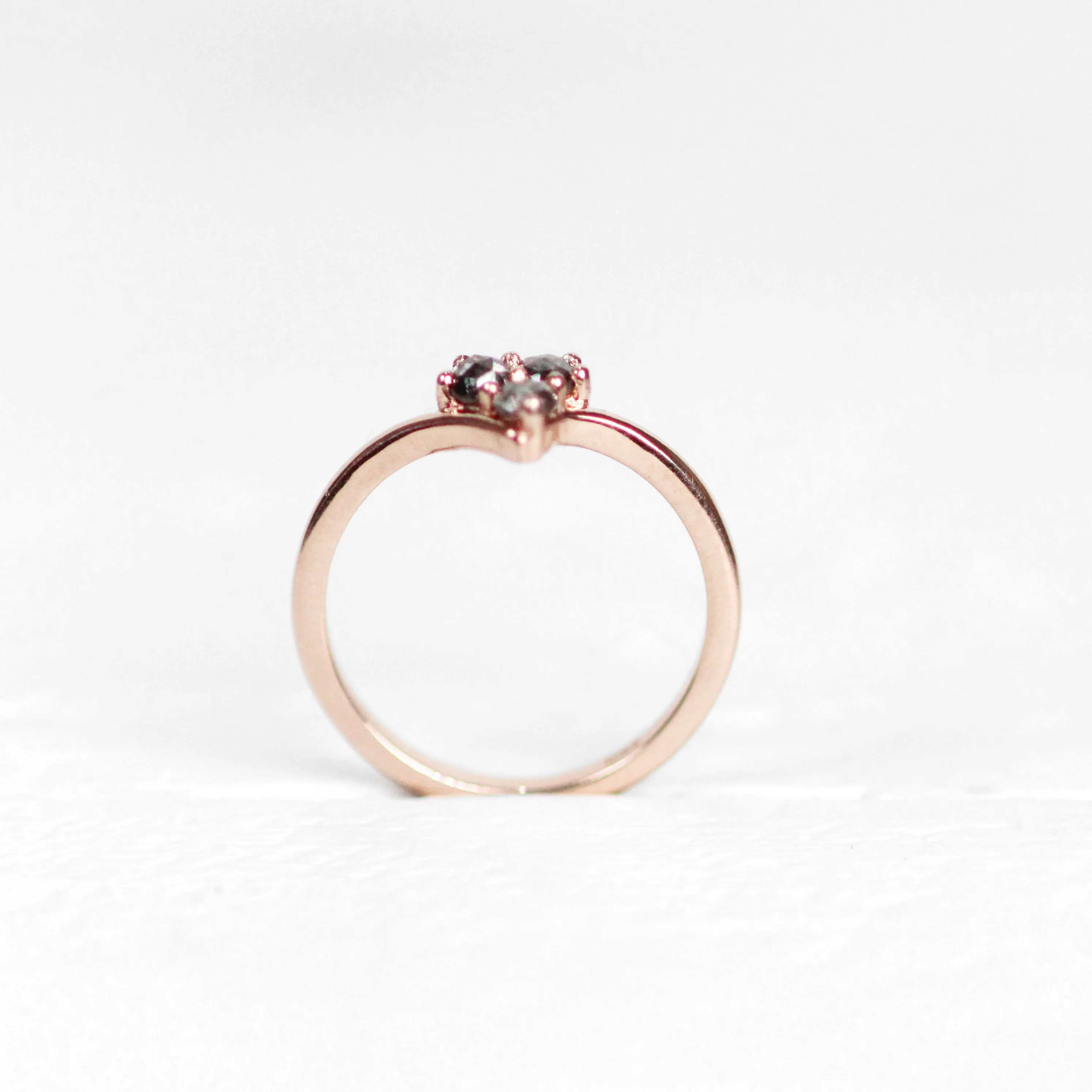 Madelyn Ring with a Trio of Rose Cut Diamonds - Made to Order - Image 3