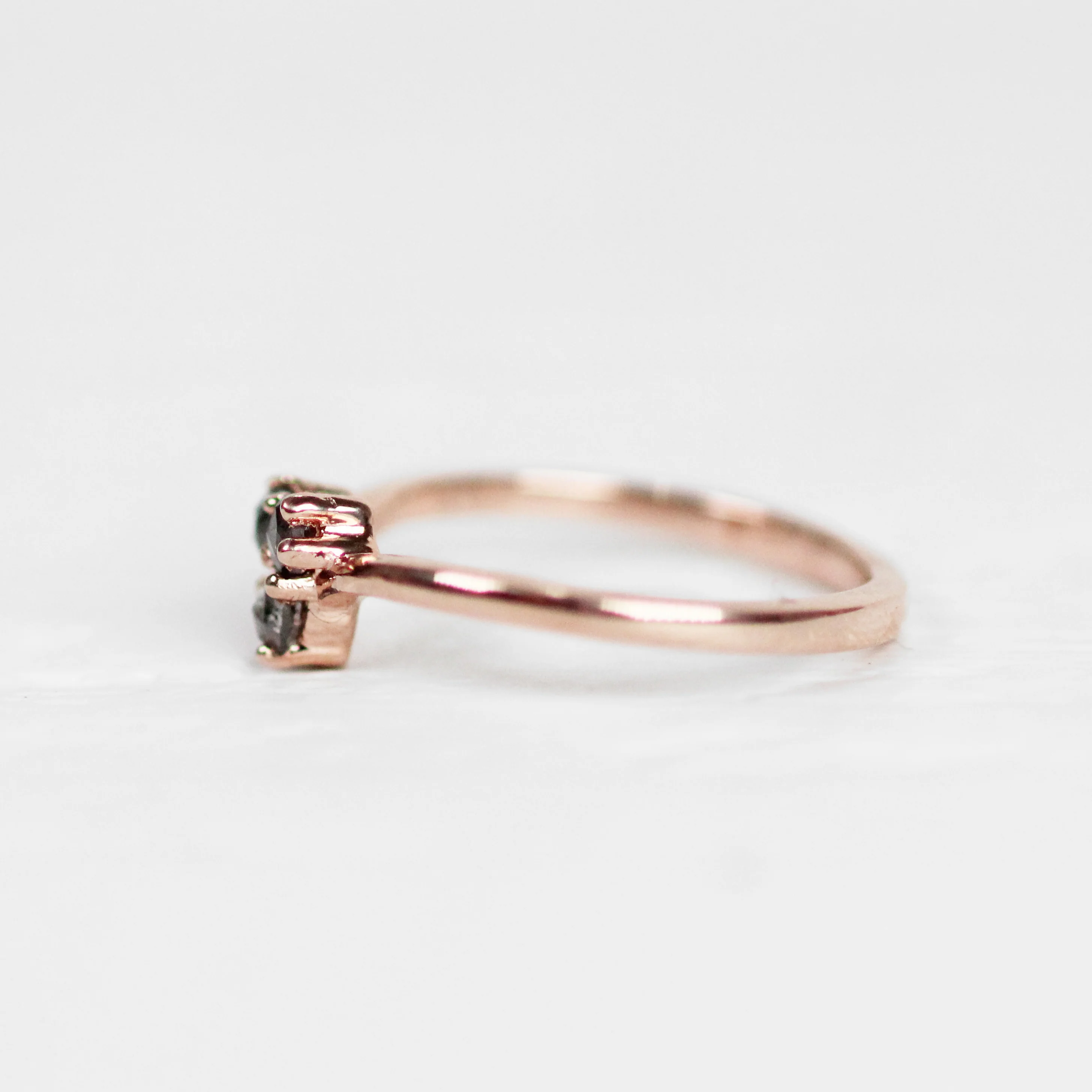 Madelyn Ring with a Trio of Rose Cut Diamonds - Made to Order - Image 4