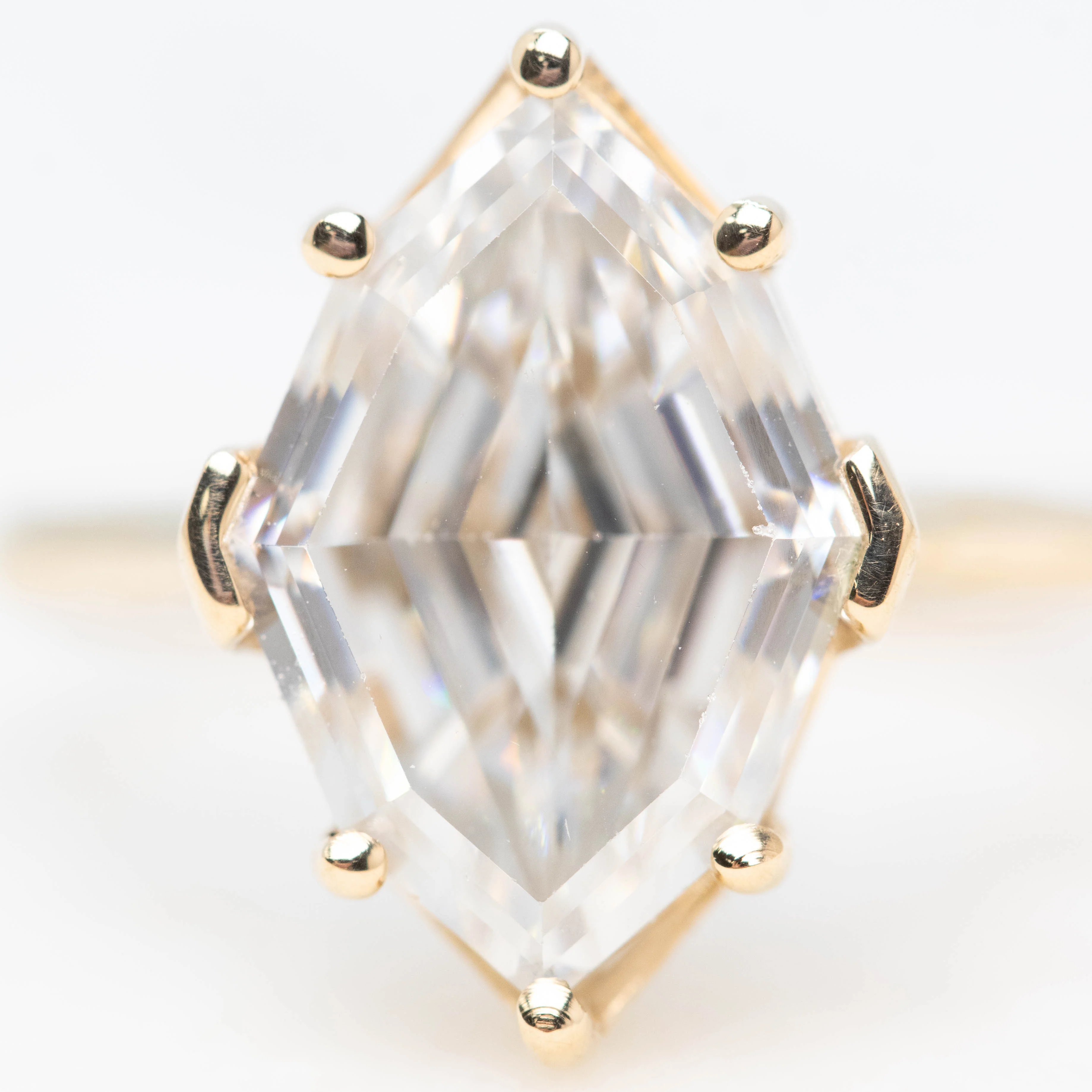 Margaret Ring with a 5.24 Carat Geometric Marquise Moissanite in 14k Champagne Gold - Ready to Size and Ship - Image 7