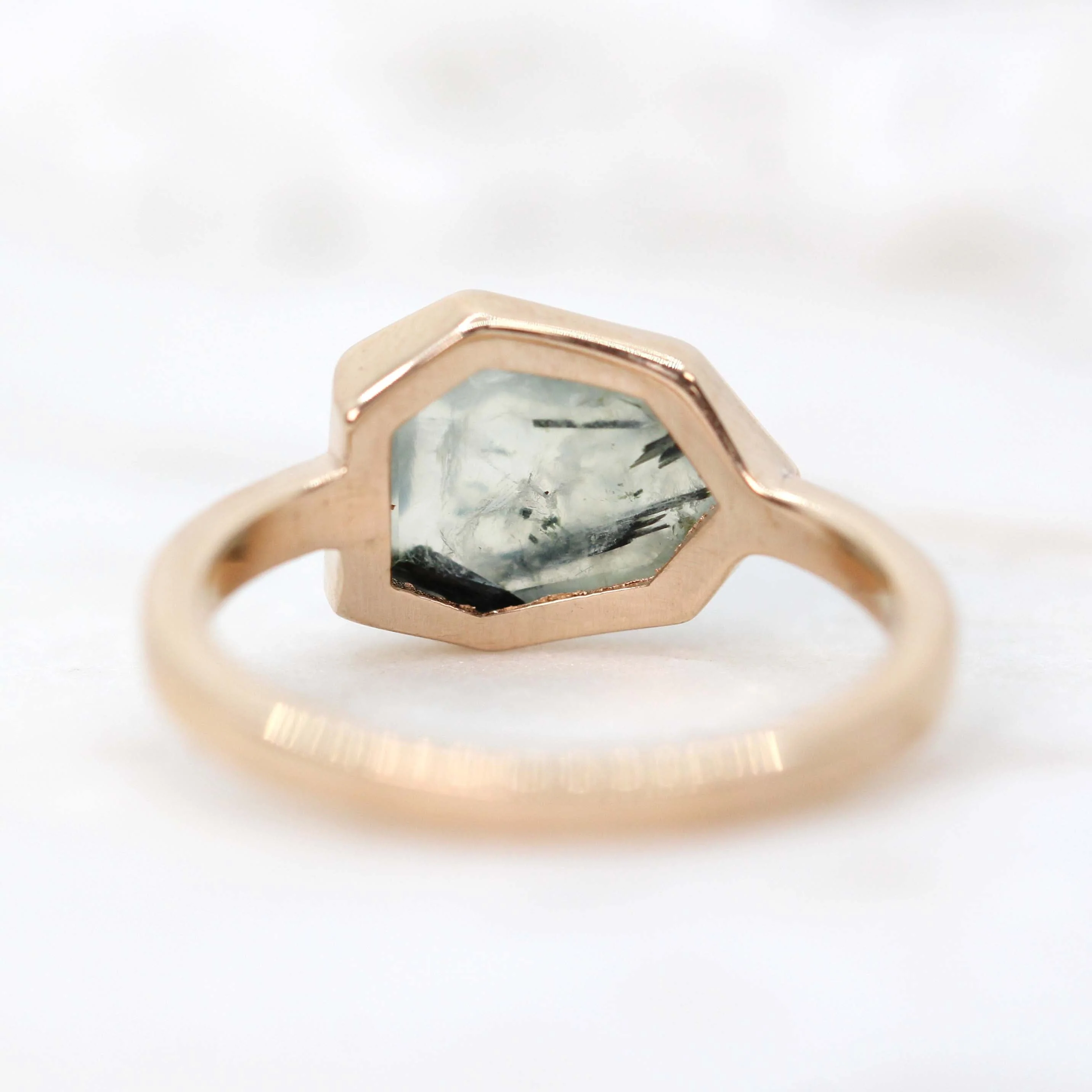 Matti Ring with a Rutilated Prehnite - Made to Order - Image 7