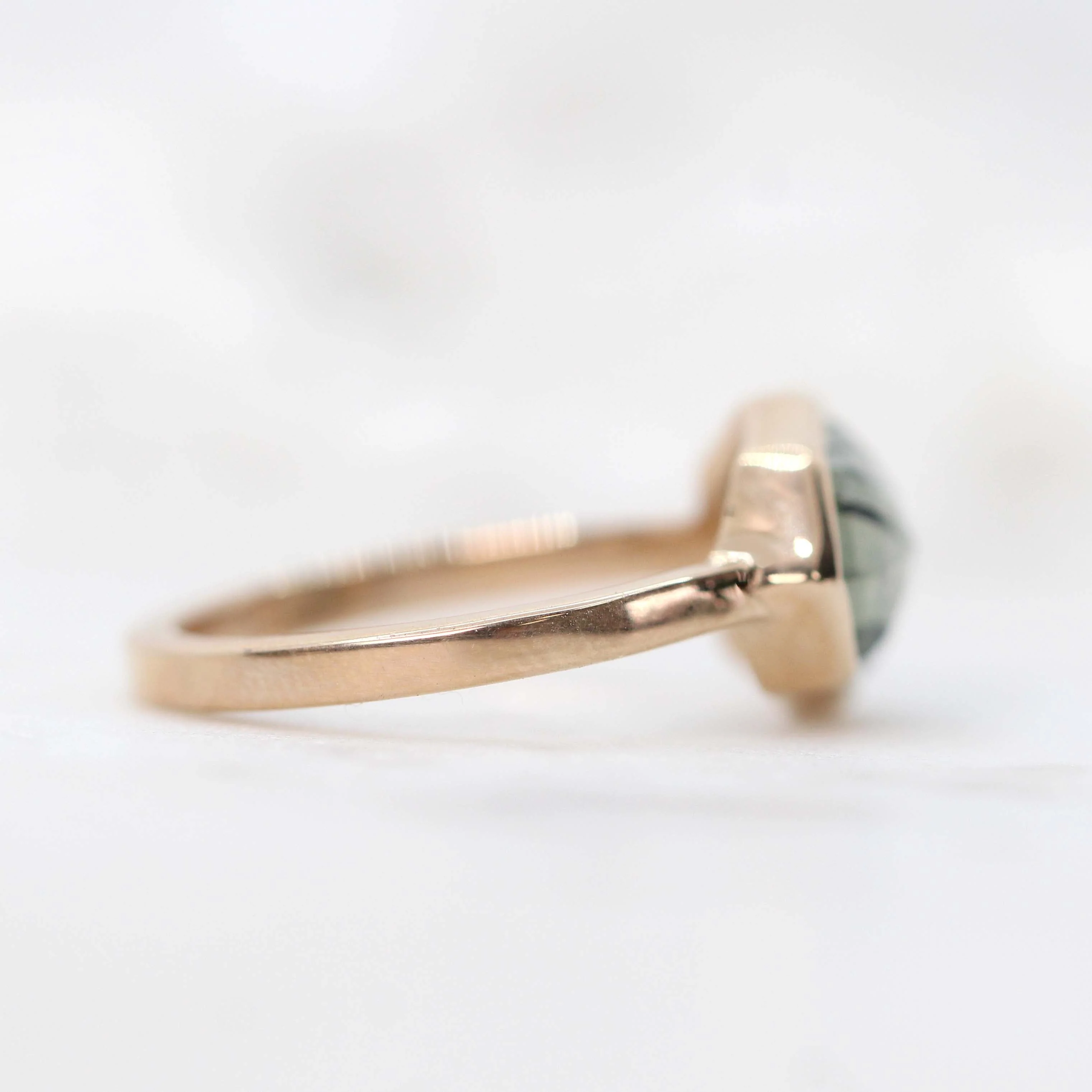 Matti Ring with a Rutilated Prehnite - Made to Order - Image 8