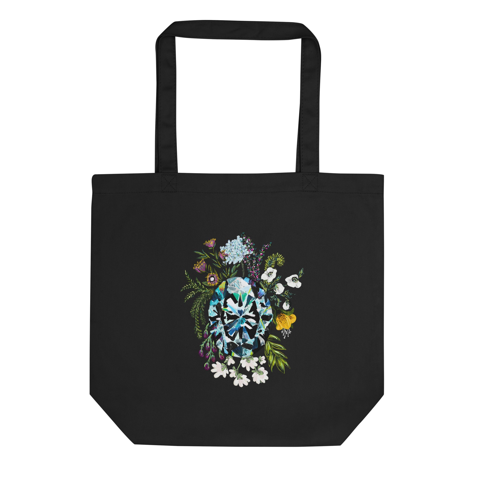 Midwinter Co. Dark Tote - Sapphire & Flora by Samantha Bird