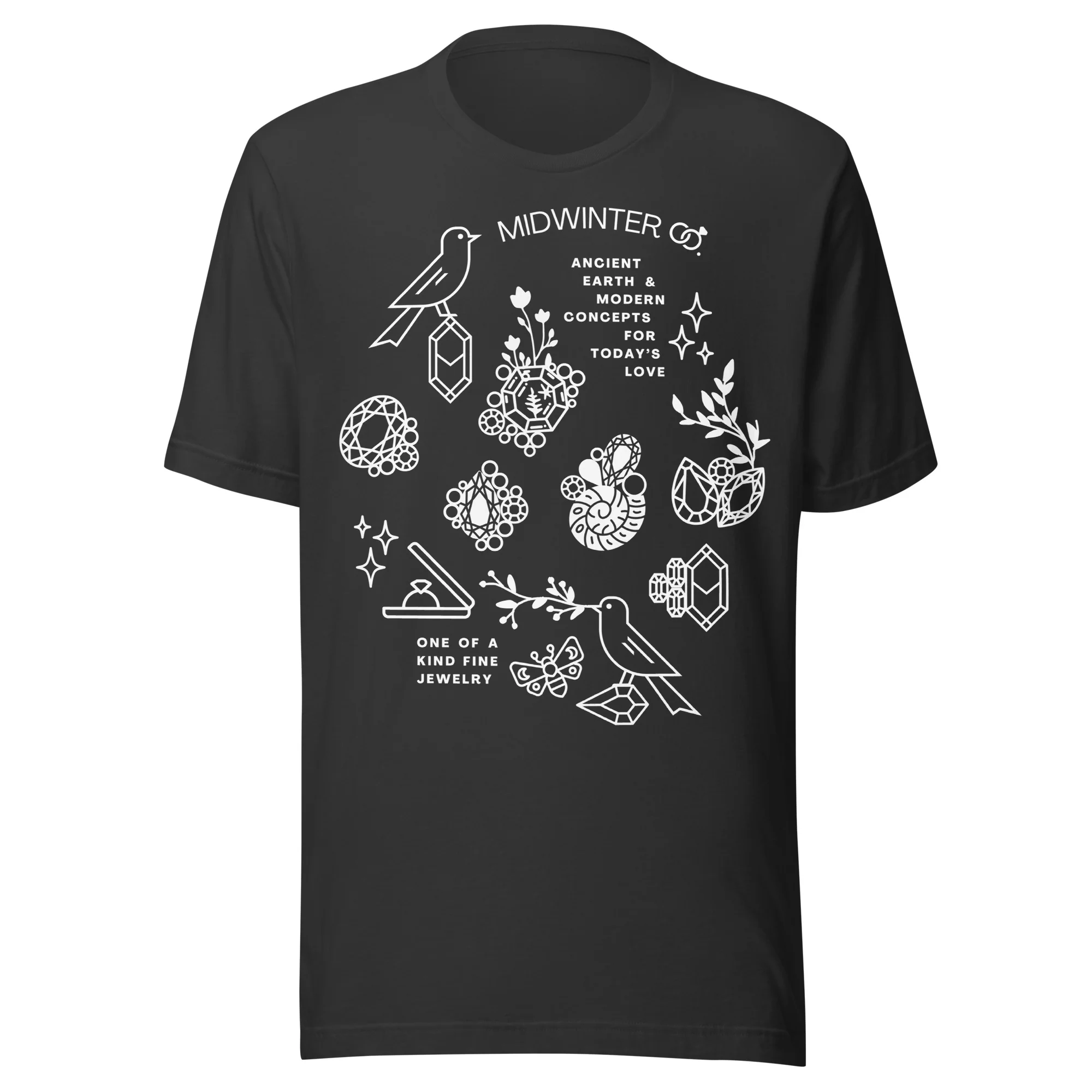 Midwinter Co. Sketch Unisex Soft Dark Tee - Image 4