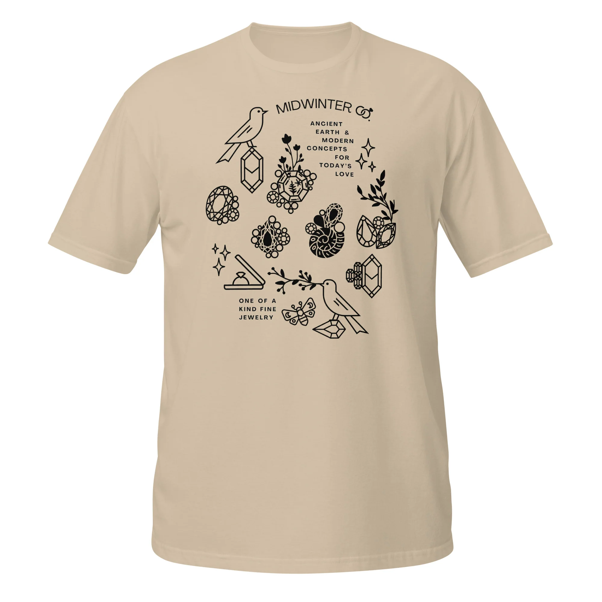 Midwinter Co Sketch Unisex T-Shirt - Light Tones - Image 2