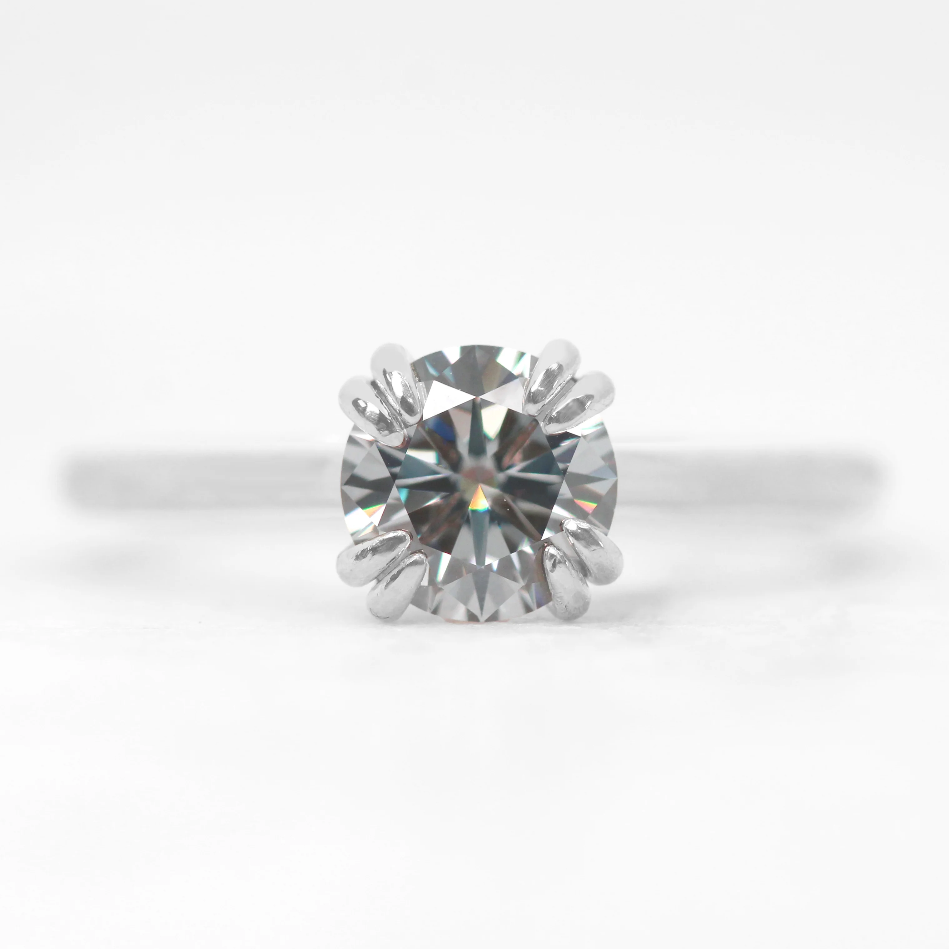 Nesta Ring with a Round Gray Moissanite - Made to Order - Image 12