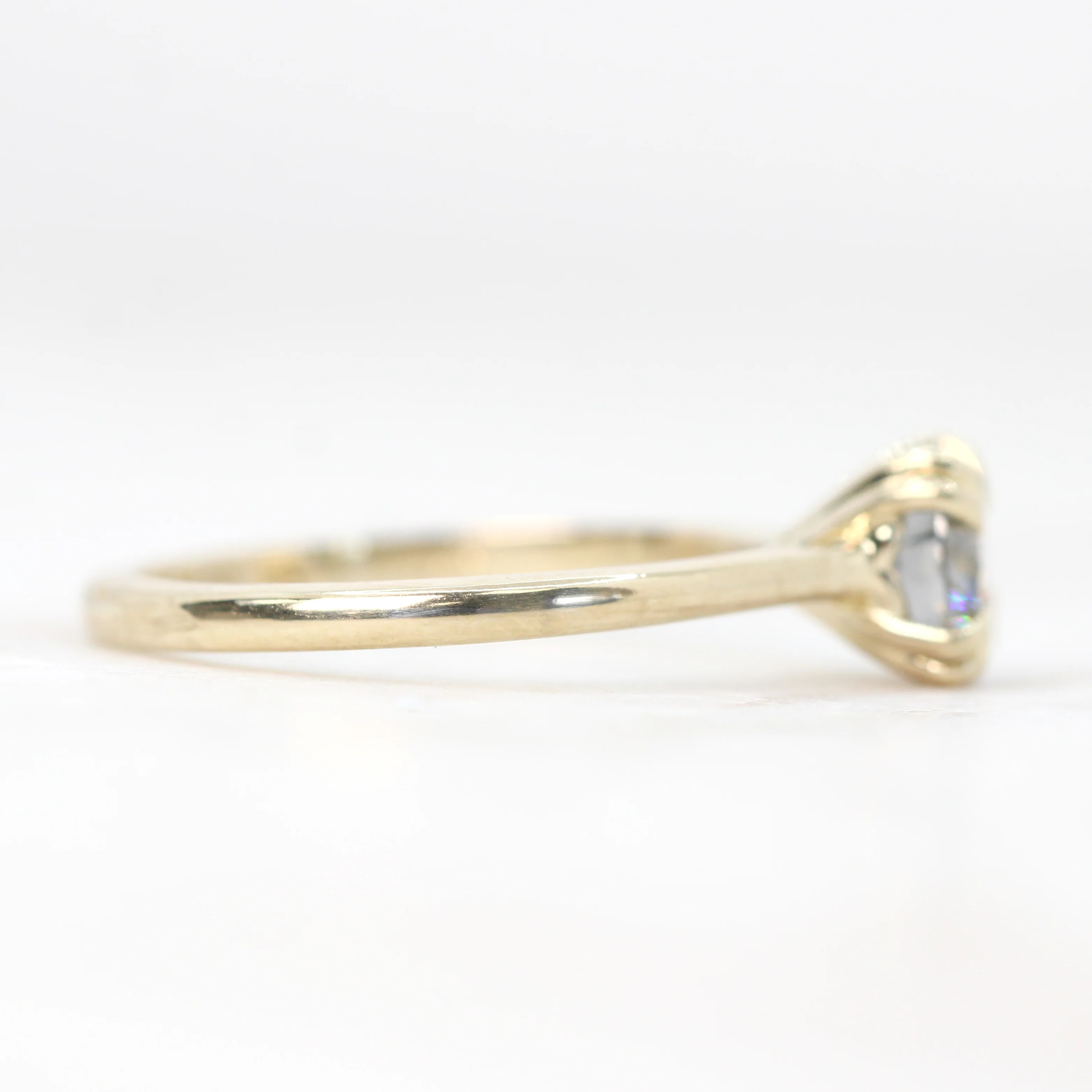 Nesta Ring with a Round Gray Moissanite - Made to Order - Image 5